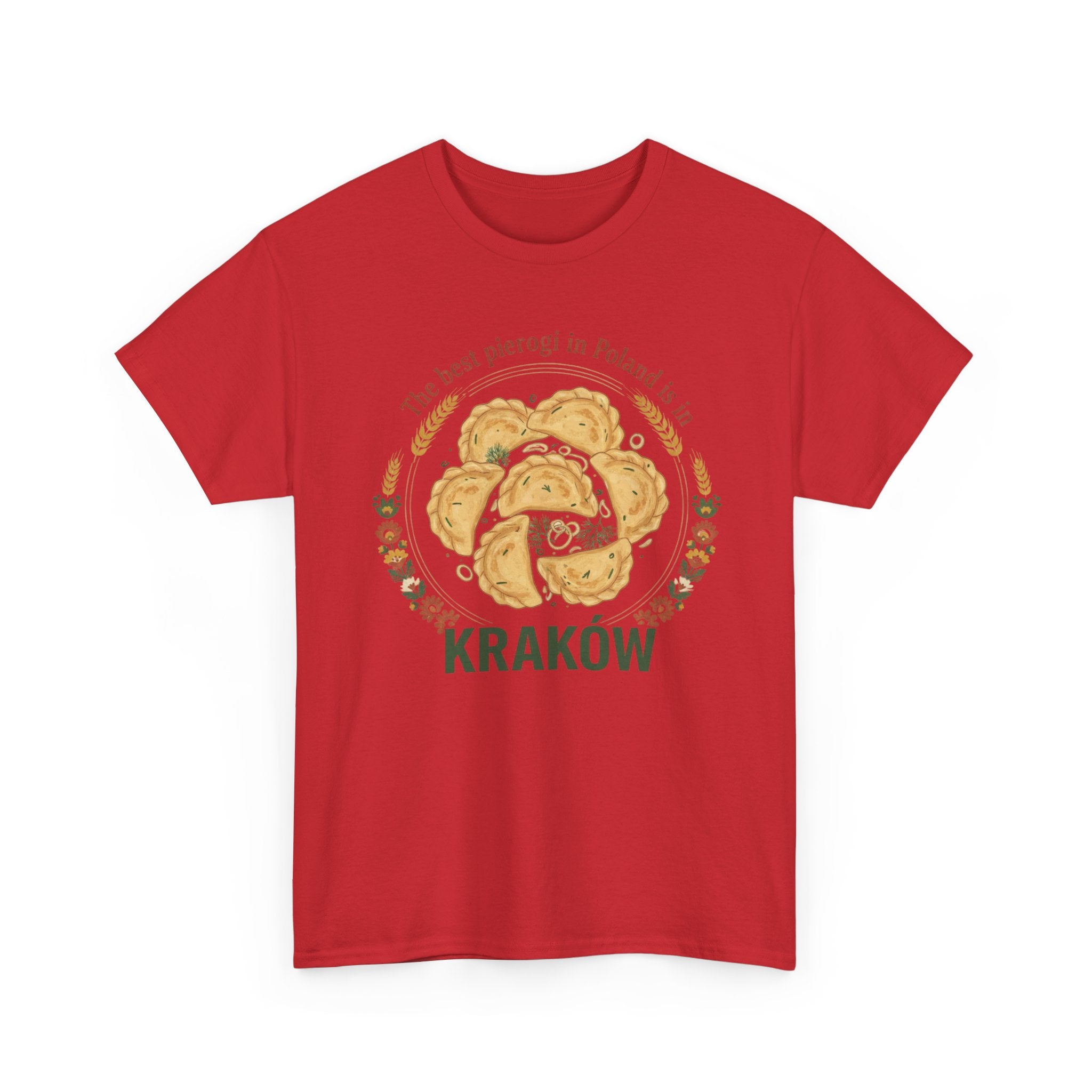 Kraków Pierogi Graphic Tee — "The best pierogi in Poland is in KRAKÓW" T-Shirt