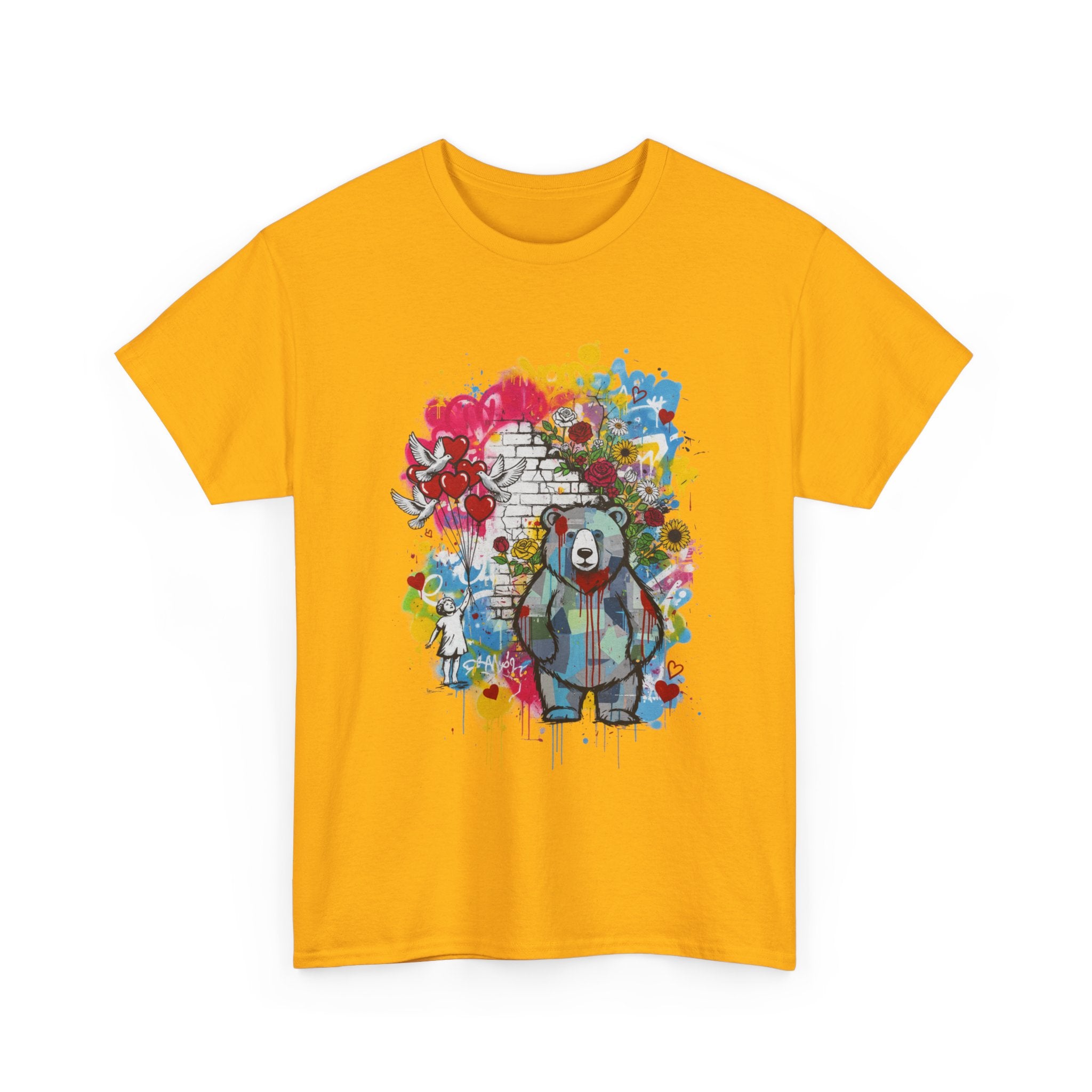 Graffiti Bear T-Shirt — Colourful Street Art Bear Graphic Tee
