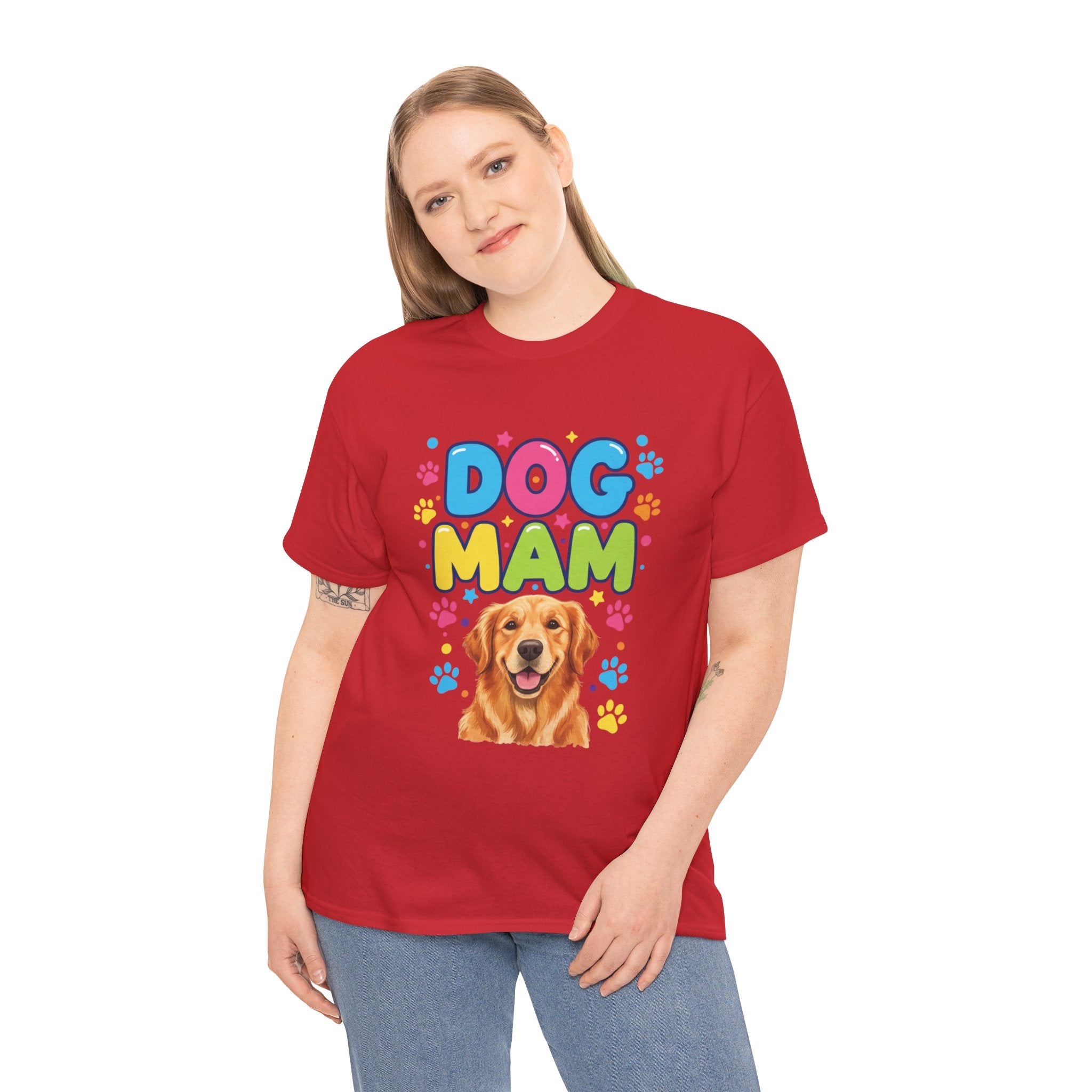 Dog Mam T-Shirt — Cute Colorful "Dog Mam" Graphic Tee for Dog Lovers