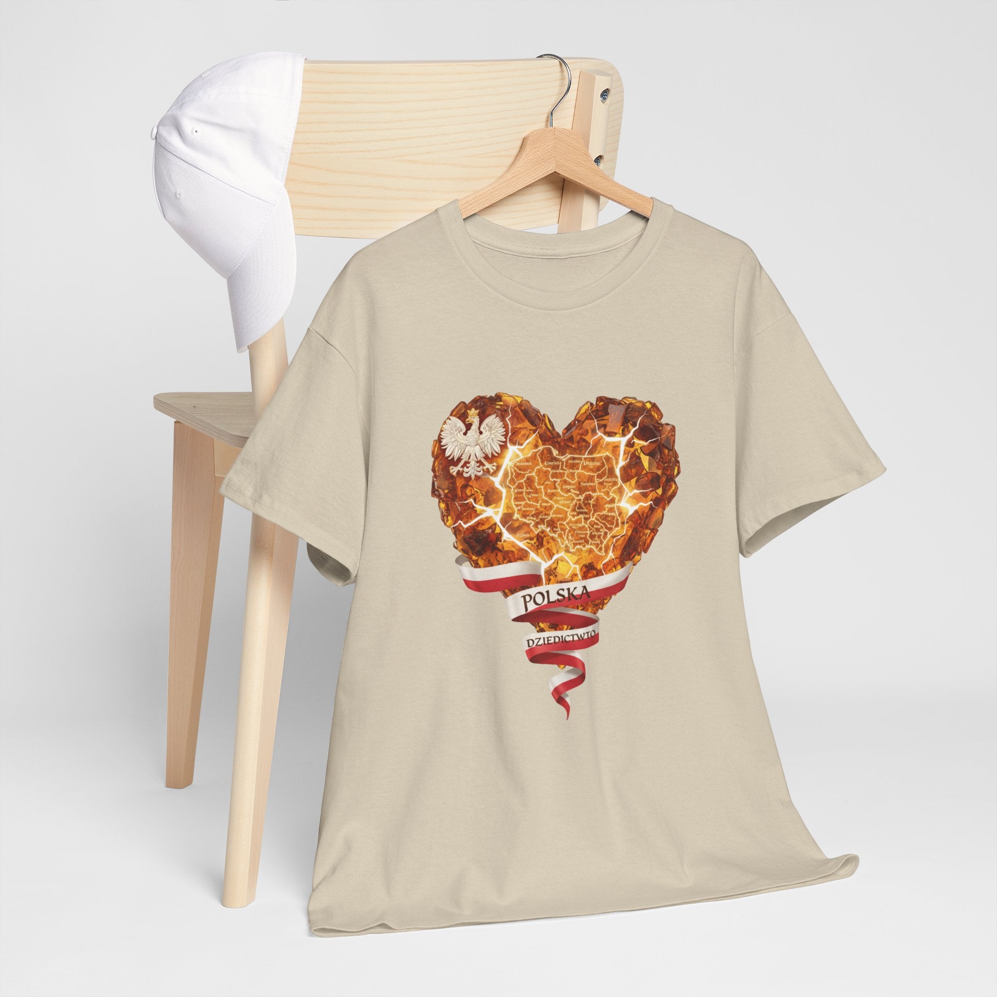 Polish Pride Heart Flame Tee | Polska Heritage T-Shirt