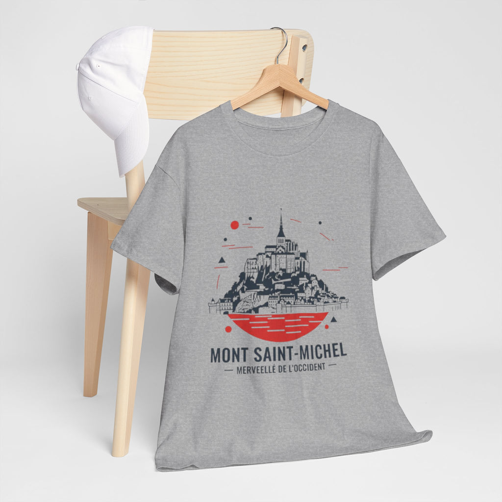 Mont Saint-Michel Illustration T-Shirt — French Landmark Travel Tee