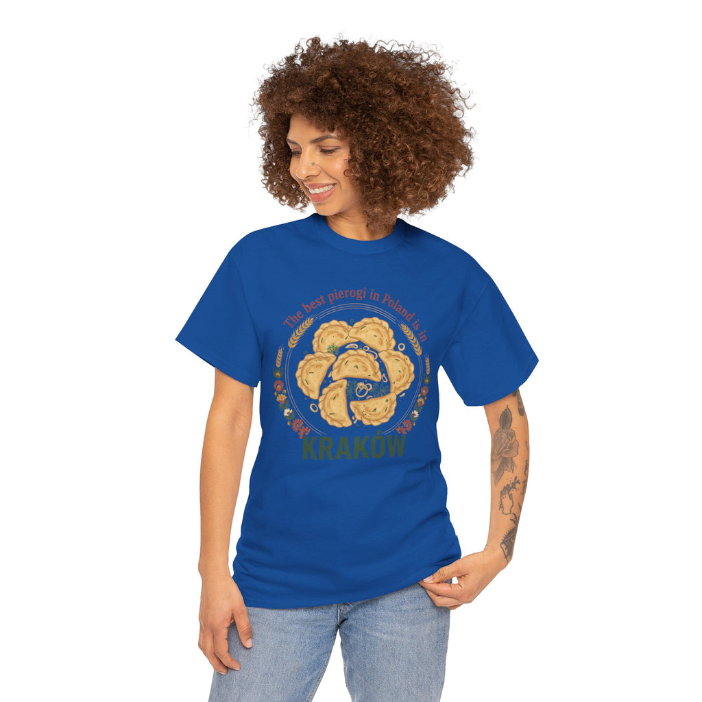 Kraków Pierogi Graphic Tee — "The best pierogi in Poland is in KRAKÓW" T-Shirt