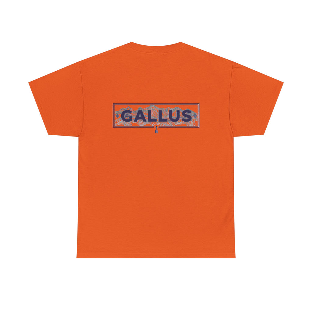 Gallus Logo T-Shirt — Minimal Retro Chest & Back Graphic Tee
