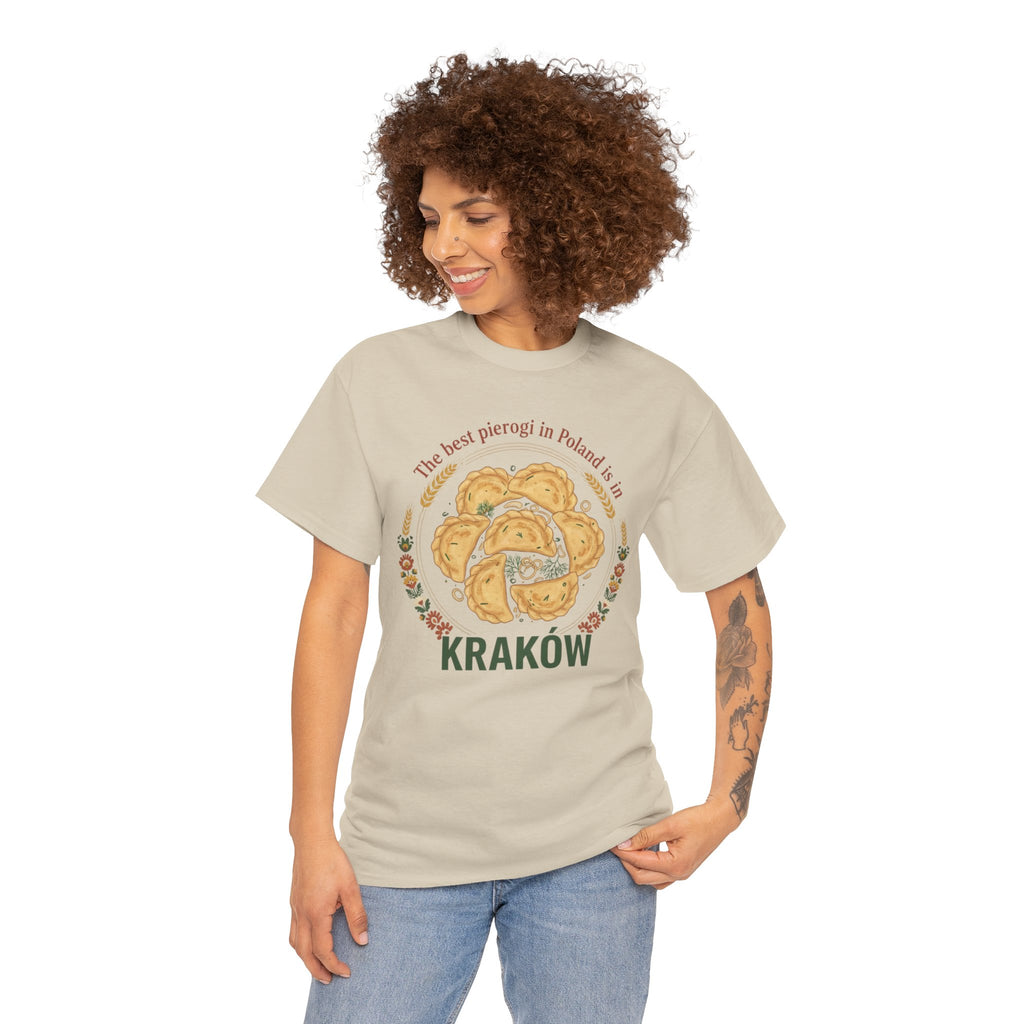 Kraków Pierogi Graphic Tee — "The best pierogi in Poland is in KRAKÓW" T-Shirt