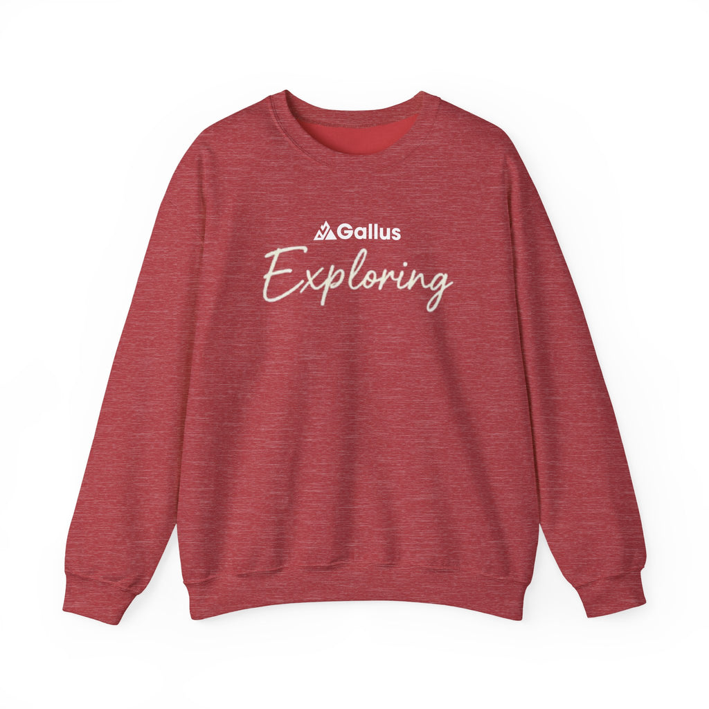 Crewneck Sweatshirt — Gallus Exploring Adventure Hoodie Alternative: Hike, Fish, Cycle & Paddle Outdoor Pullover