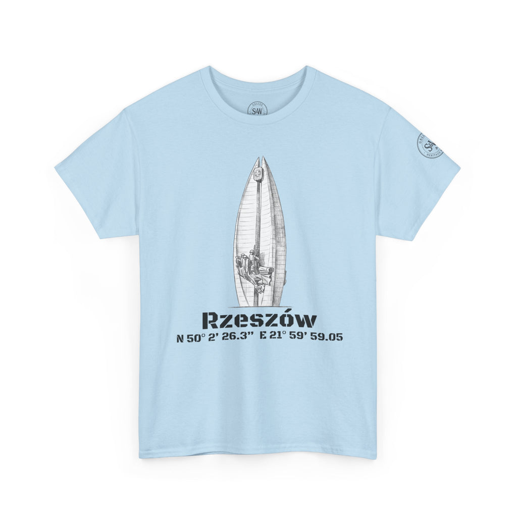 Rzeszów Coordinates T‑Shirt — City Landmark  Sketch Tee