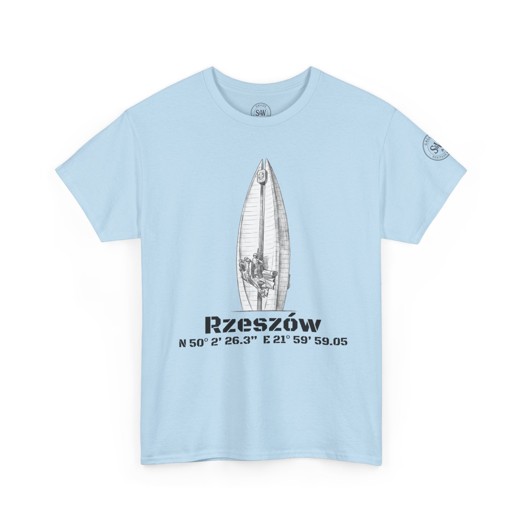 Rzeszów Coordinates T‑Shirt — City Landmark  Sketch Tee