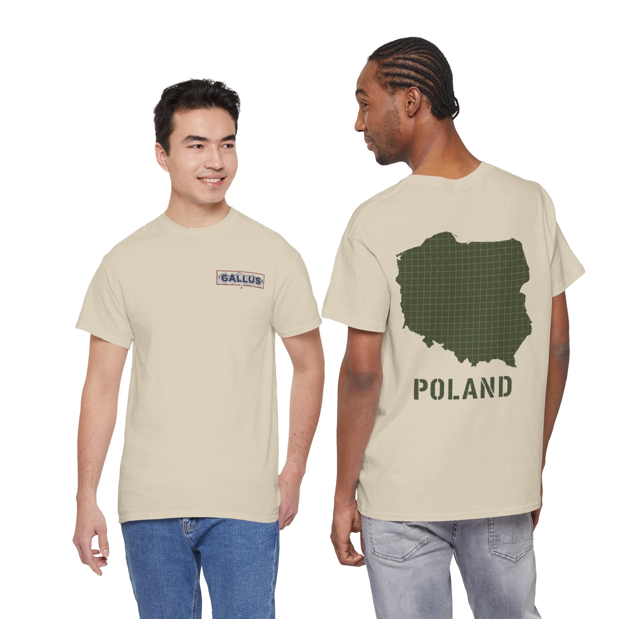 Poland Map Tee — Military Grid Map Graphic T-Shirt