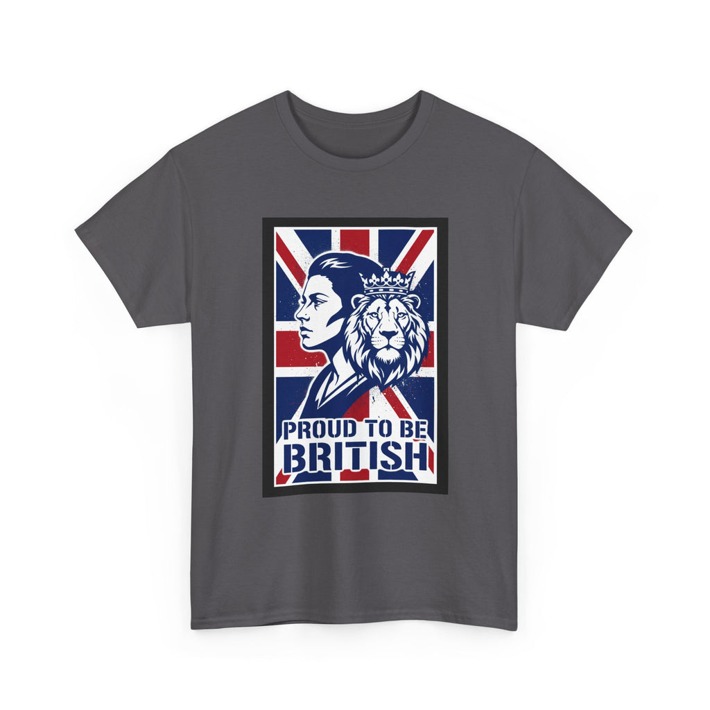 Proud to Be British T-Shirt – Union Jack Lion Graphic Tee