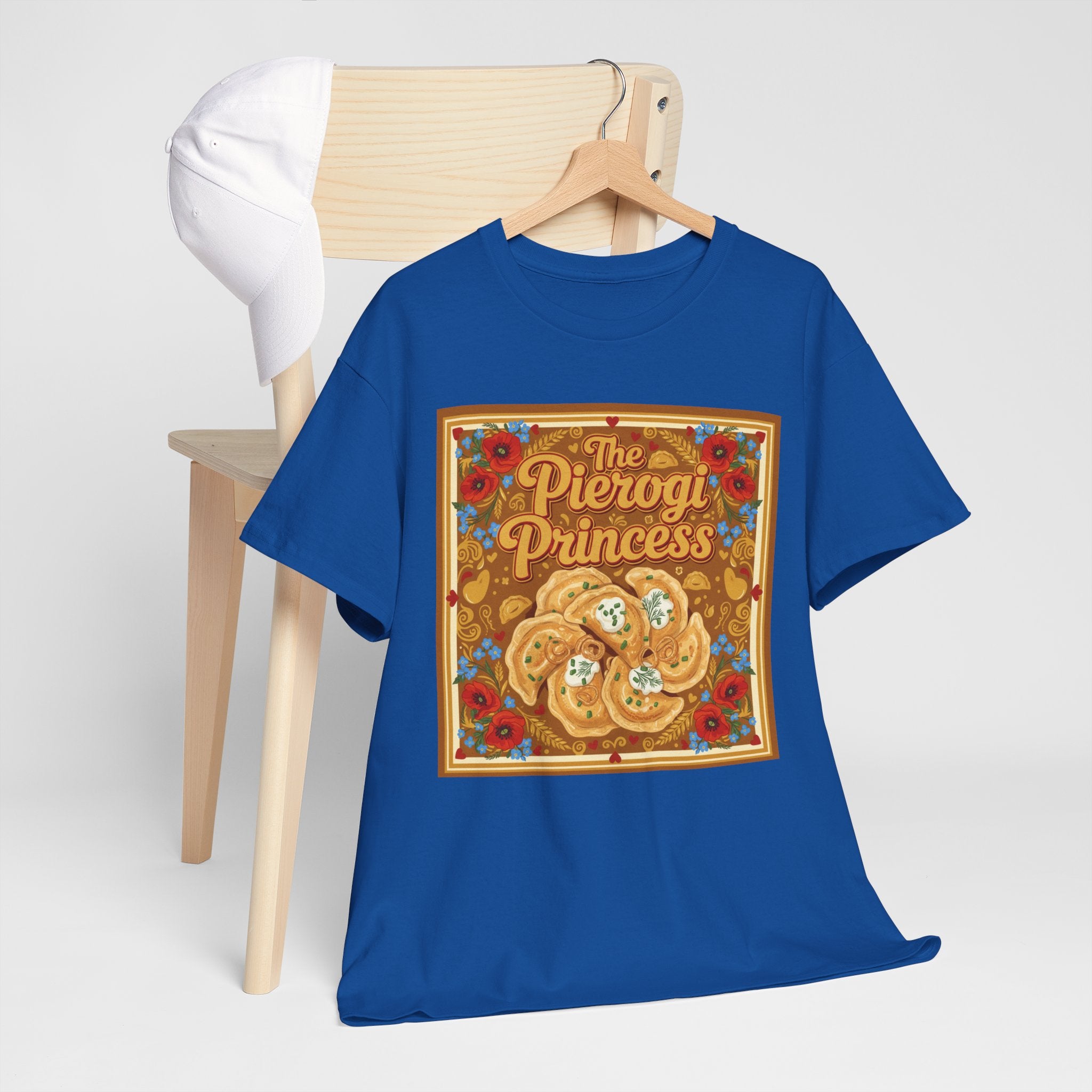 Pierogi Princess Tee - Vintage Polish Food Graphic T-Shirt