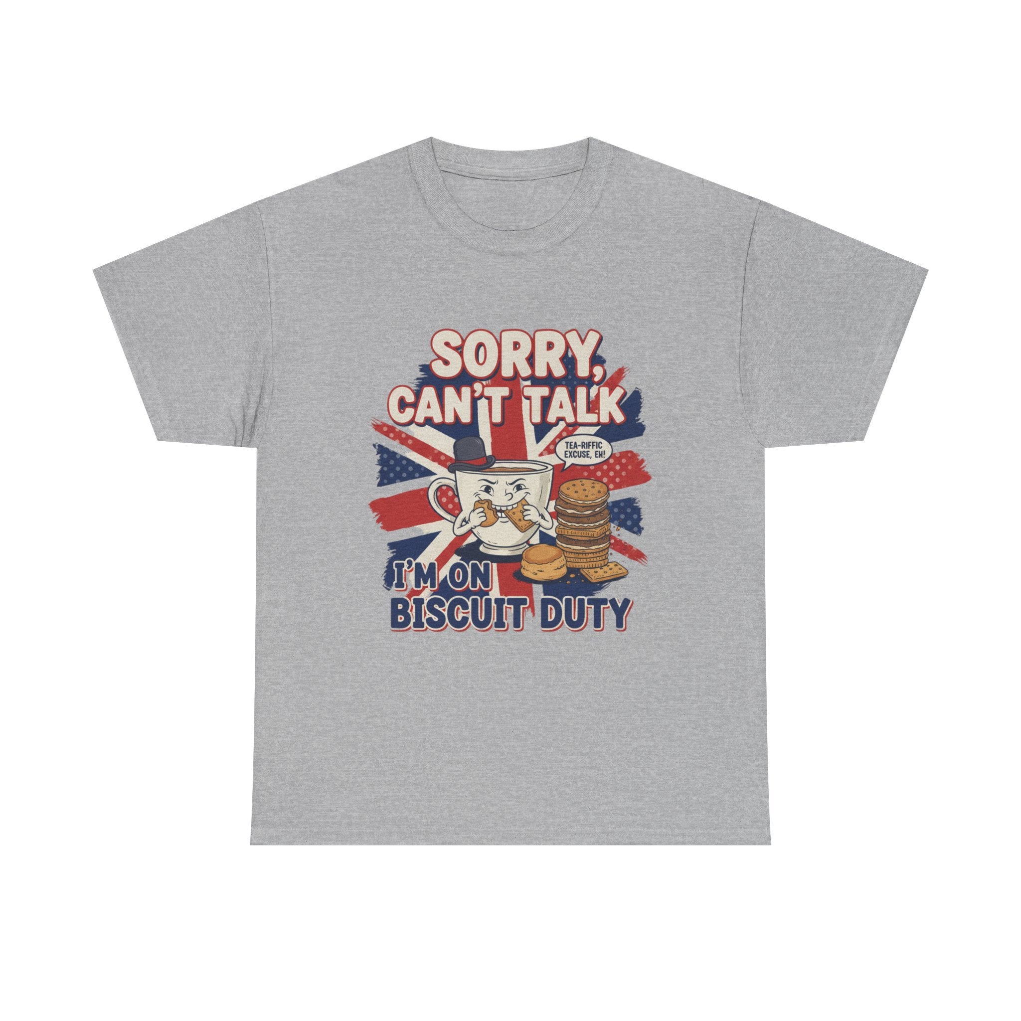 Biscuit Duty T‑Shirt - "Sorry Can't Talk, I'm On Biscuit Duty" British Tea & Biscuit Graphic Tee