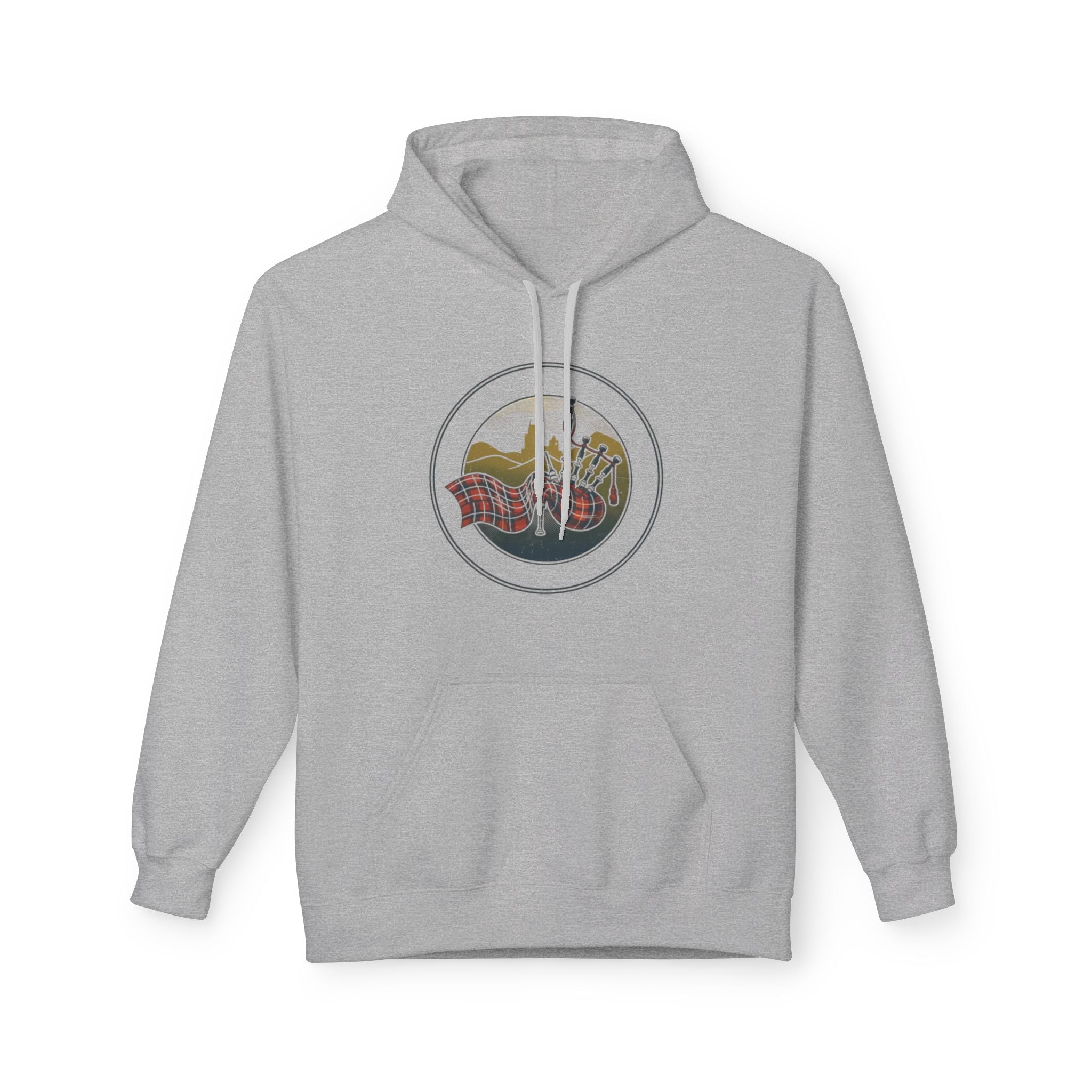 Vintage Mountain Waves Hoodie — Retro Scenic Nature Graphic
