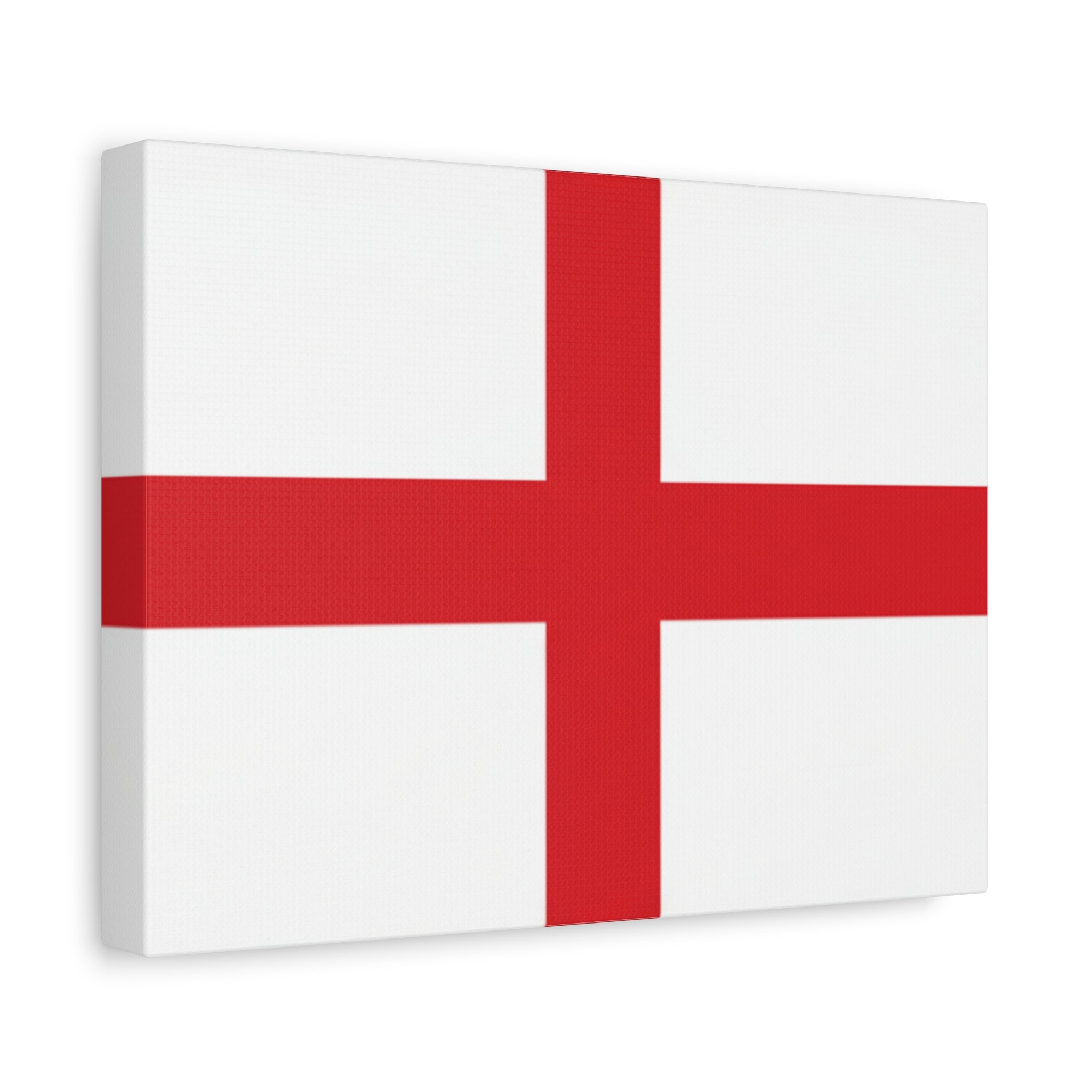 English Flag St. George's Cross Canvas Print — England Flag Matte Stretched Wall Art