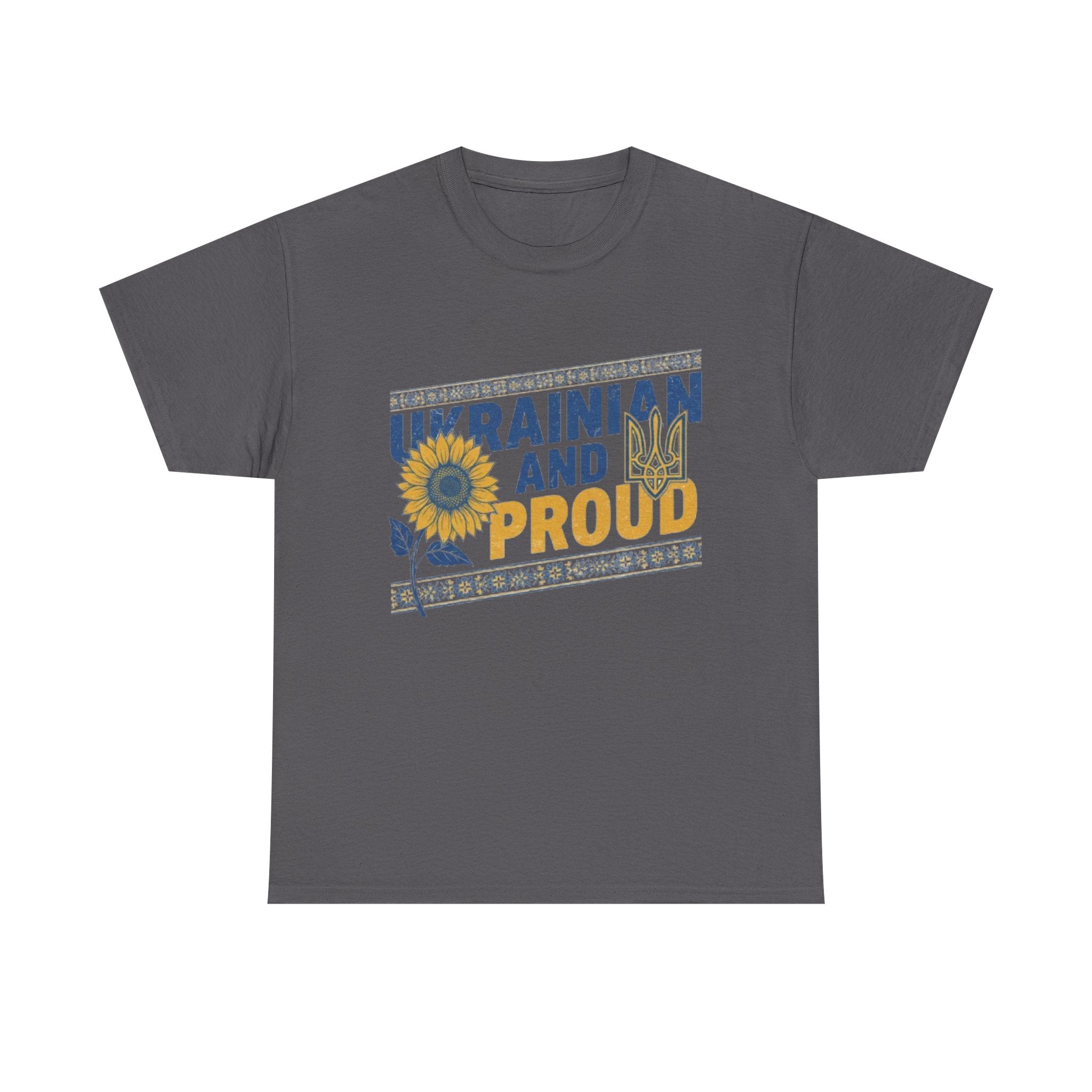 Ukrainian and Proud T-Shirt — Sunflower & Tryzub Patriotic Tee