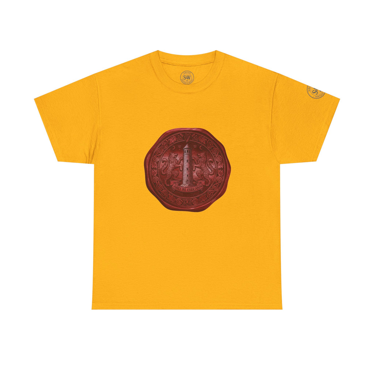 Vintage Wax Seal T-Shirt — Red Embossed Emblem Graphic Tee — product image 5