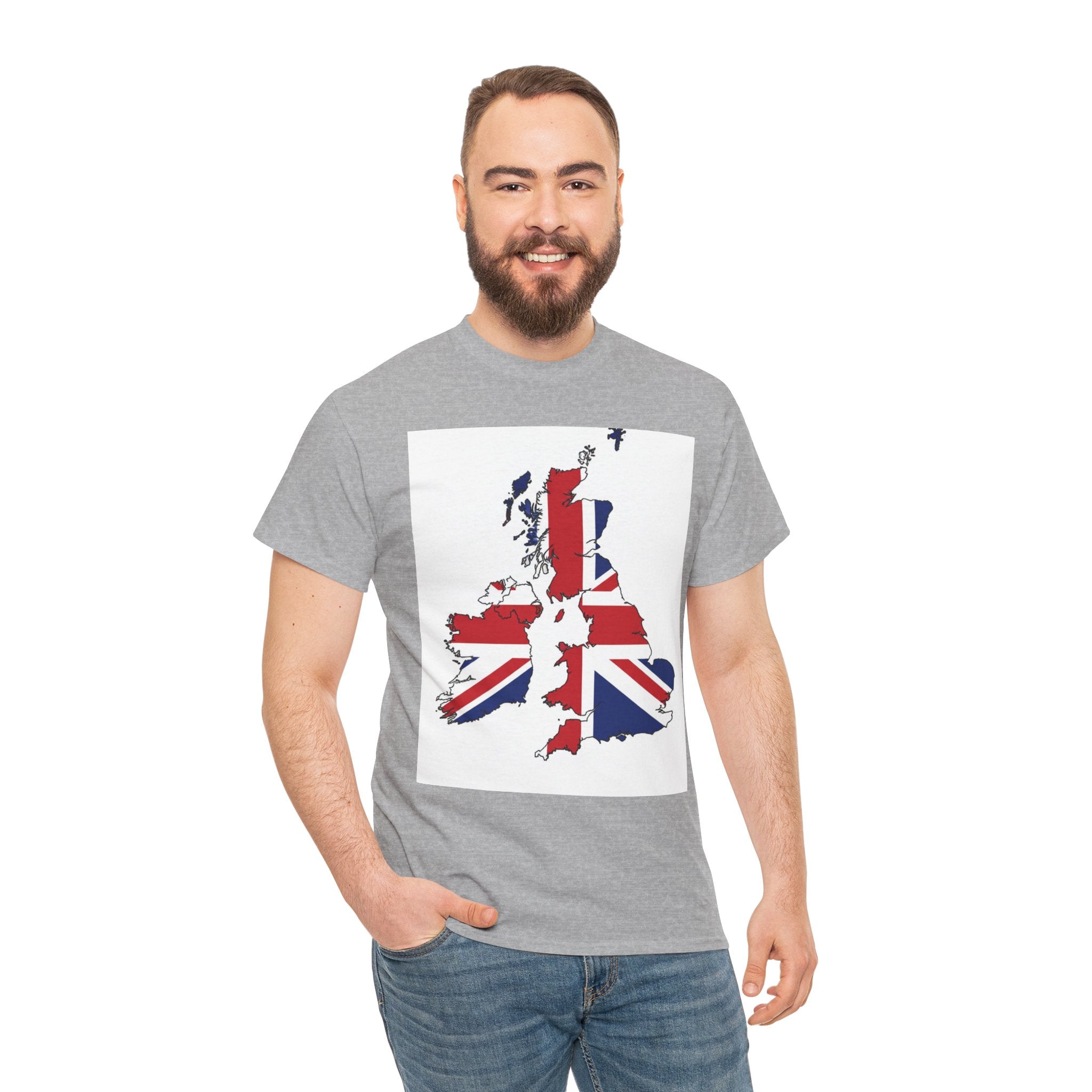 UK Map Flag T-Shirt — British Union Jack Graphic Tee