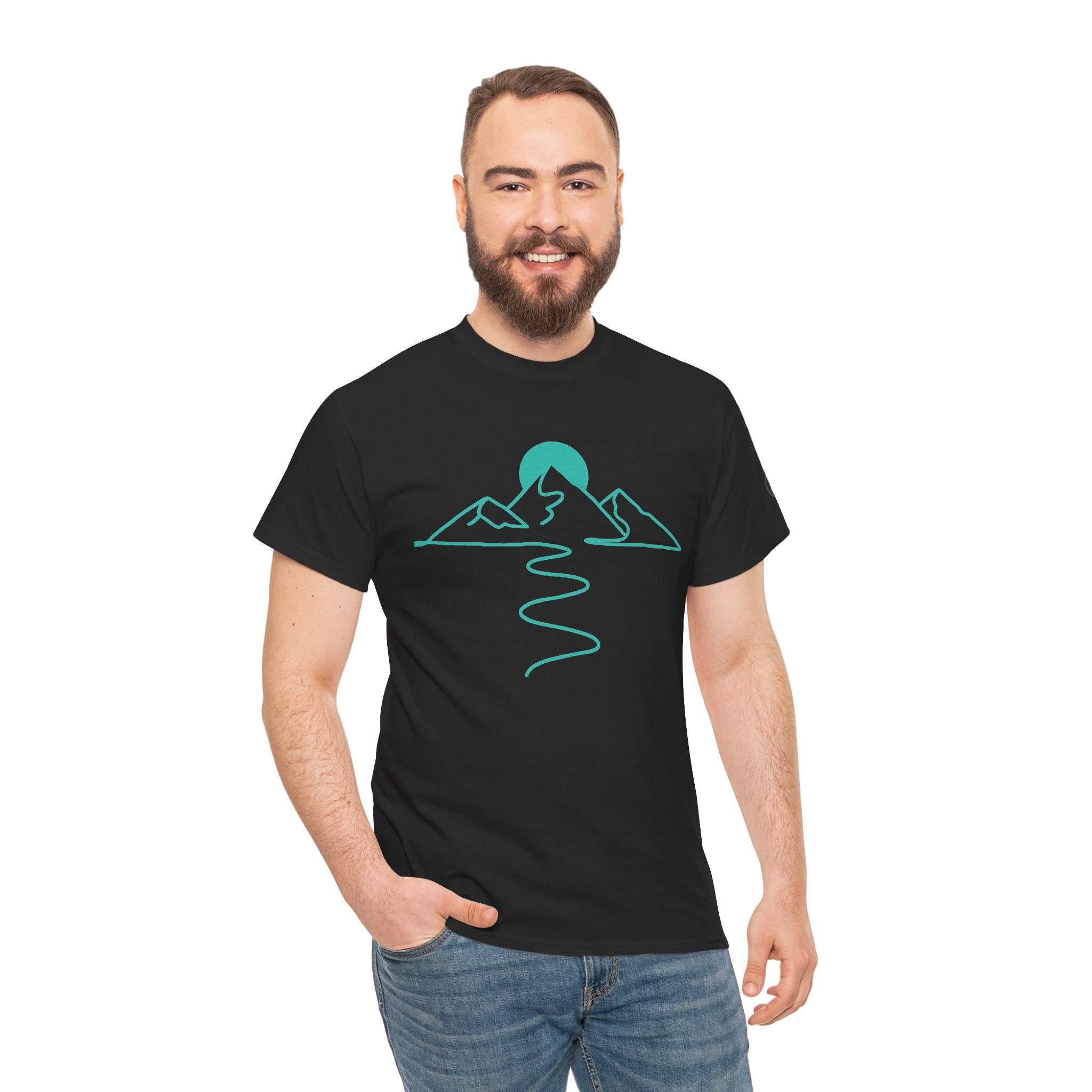T-Shirt — 'Not All Who Wander Are Lost' Mountain Icon Travel Tee