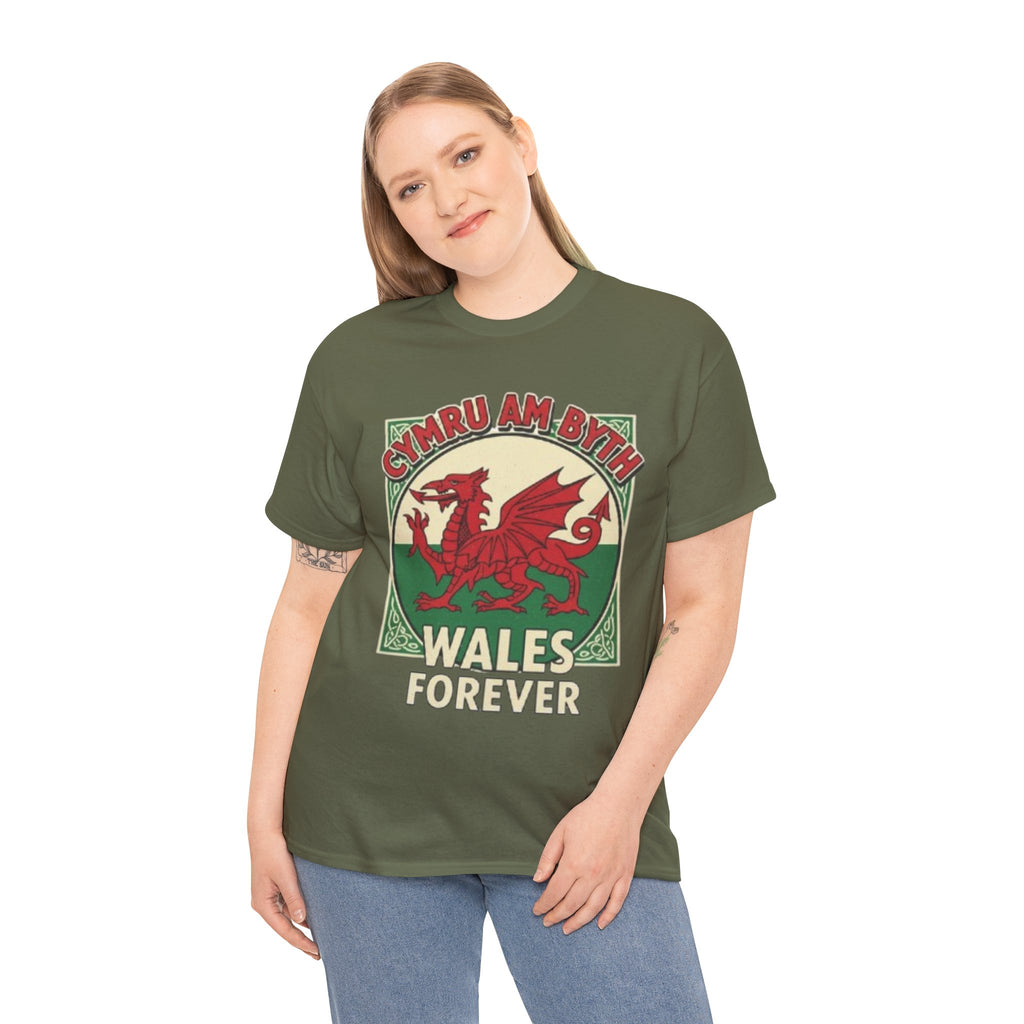 Wales Forever T-Shirt — Cymru Am Byth Retro Welsh Dragon Tee