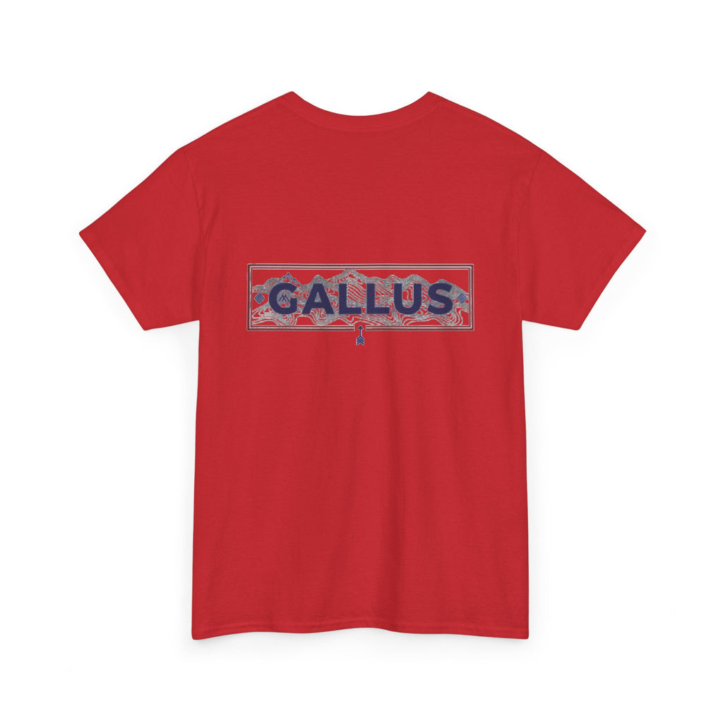 Gallus Logo T-Shirt — Minimal Retro Chest & Back Graphic Tee