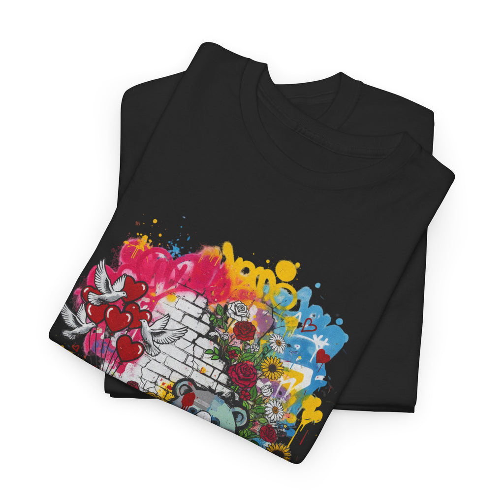 Graffiti Bear T-Shirt — Colourful Street Art Bear Graphic Tee