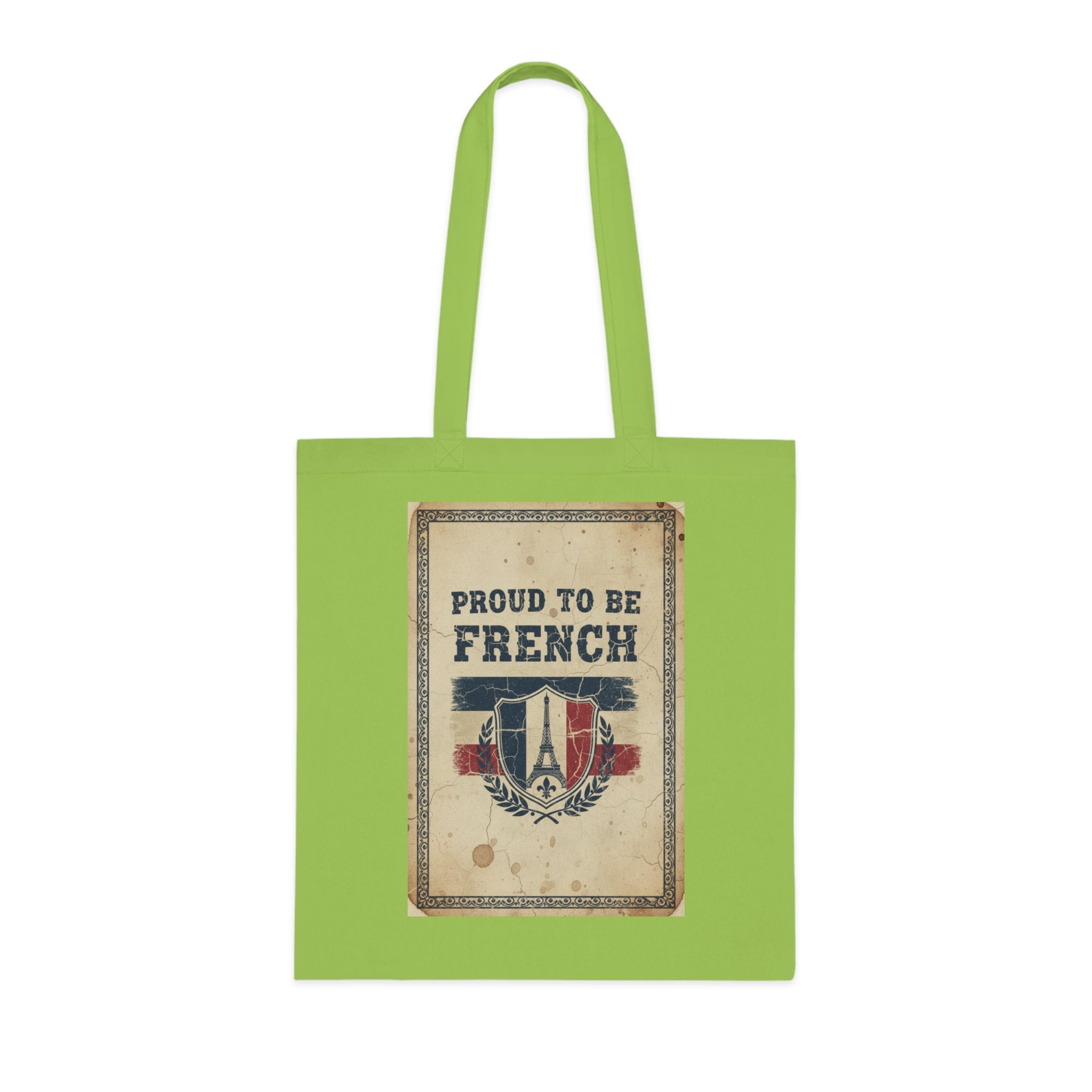 Proud to Be French Vintage Shield Cotton Tote