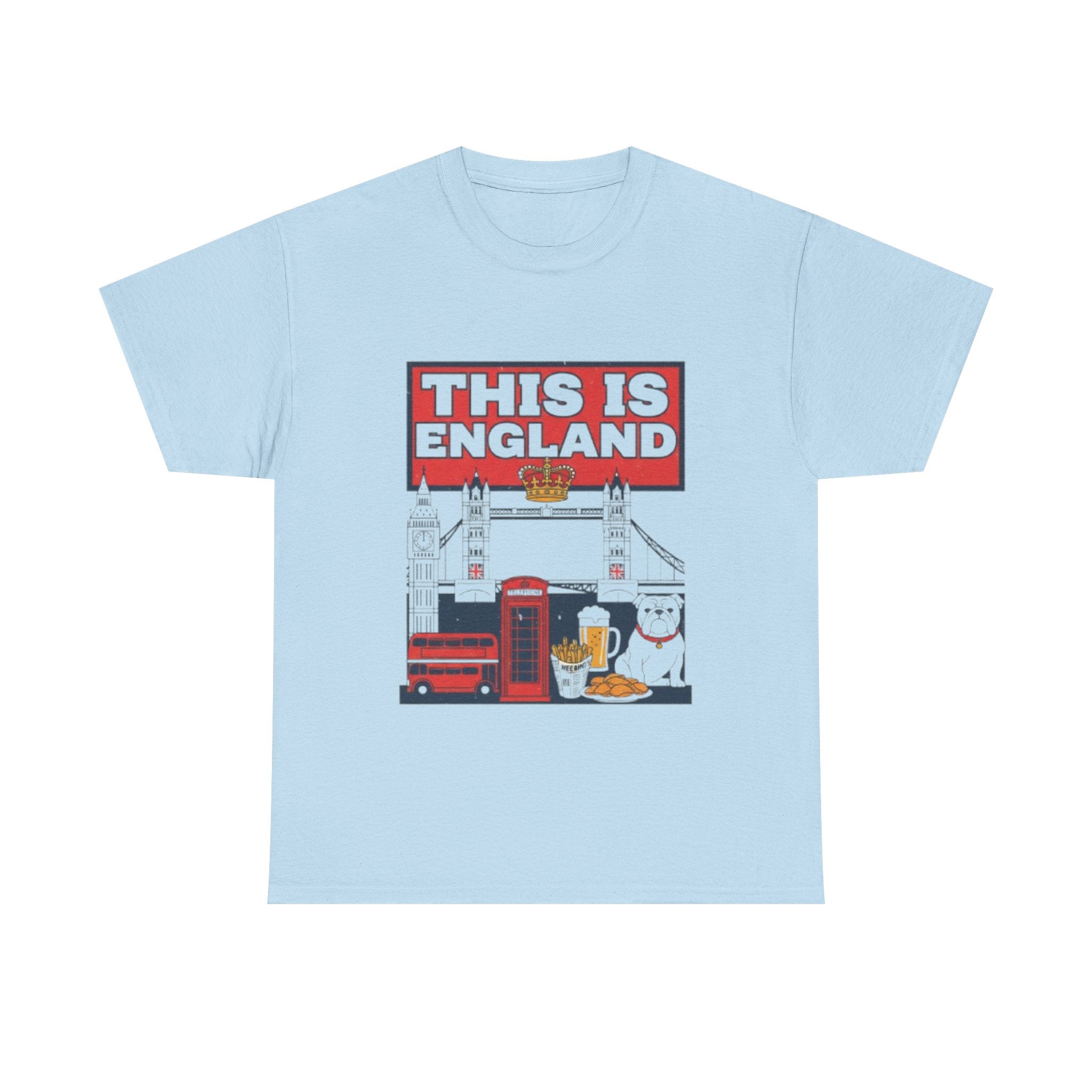 This Is England Graphic Tee — London Icons Shirt (Telephone Box, Double-Decker, Pub)