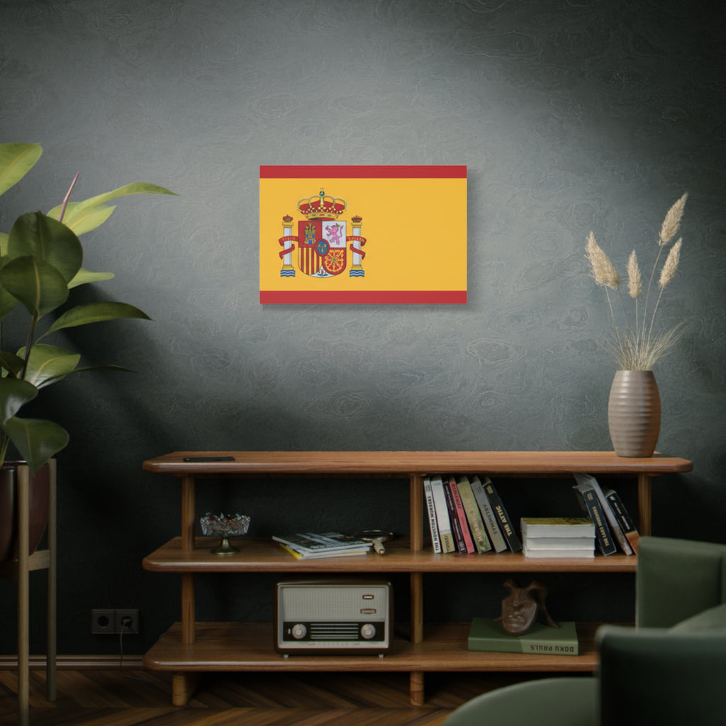 Spanish Flag Matte Canvas Print — Stretched Wall Art (1.25")