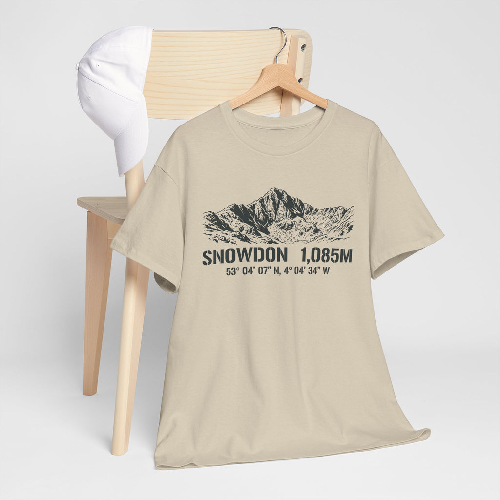Snowdon 1,085M Mountain Tee with Coordinates