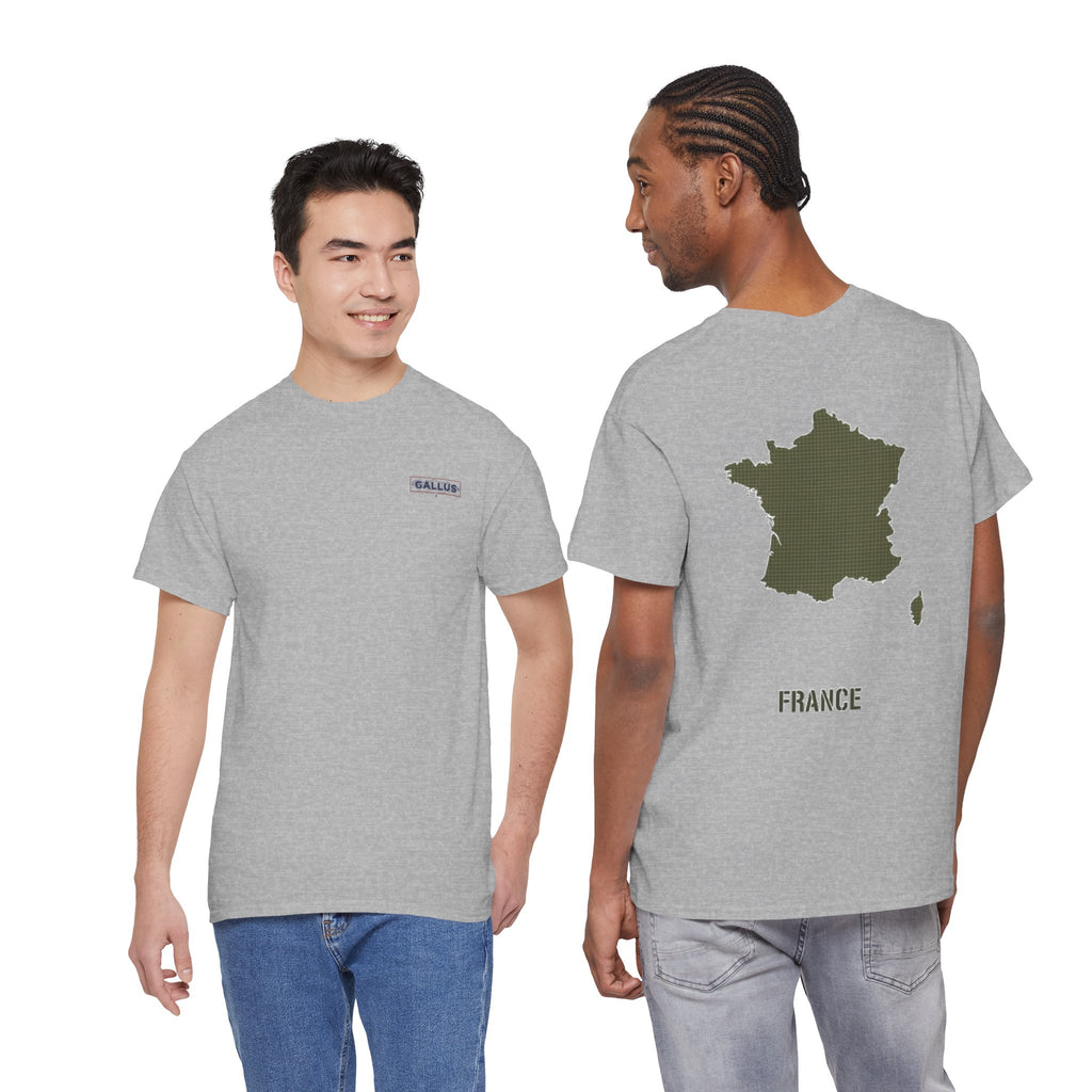France Map T‑Shirt — Minimal Grunge Outline Tee