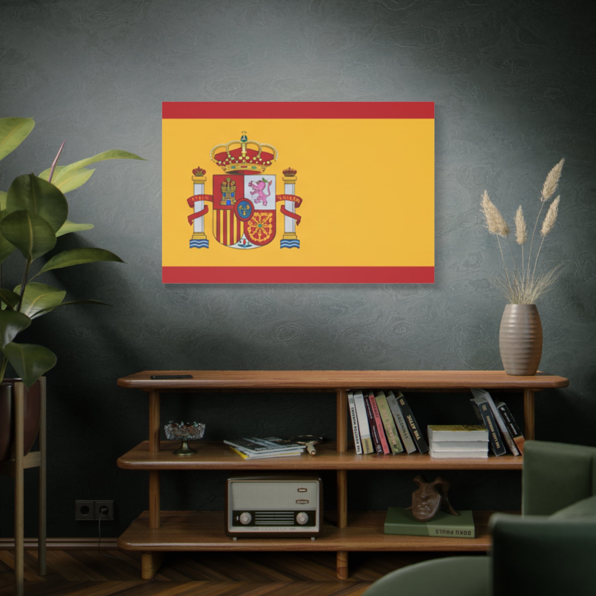 Spanish Flag Matte Canvas Print — Stretched Wall Art (1.25")