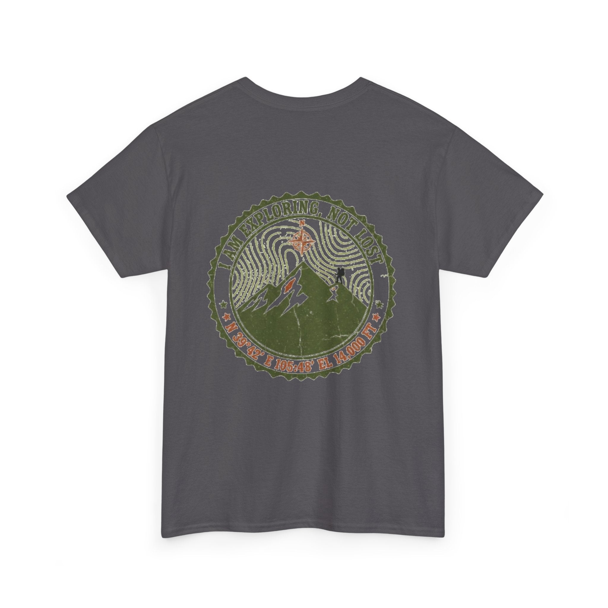 Adventure Mountain Tee – "I Am Exploring, Not Lost" Graphic T-Shirt