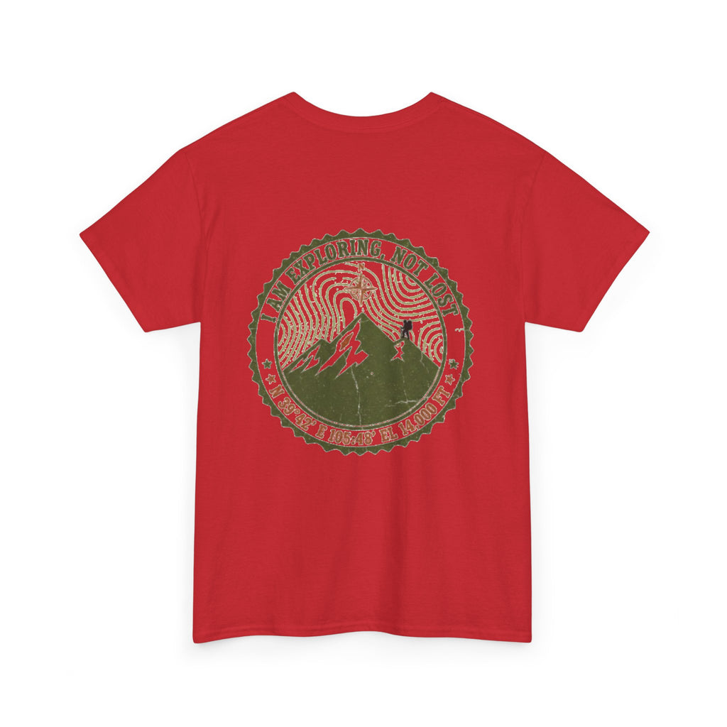 Adventure Mountain Tee – "I Am Exploring, Not Lost" Graphic T-Shirt