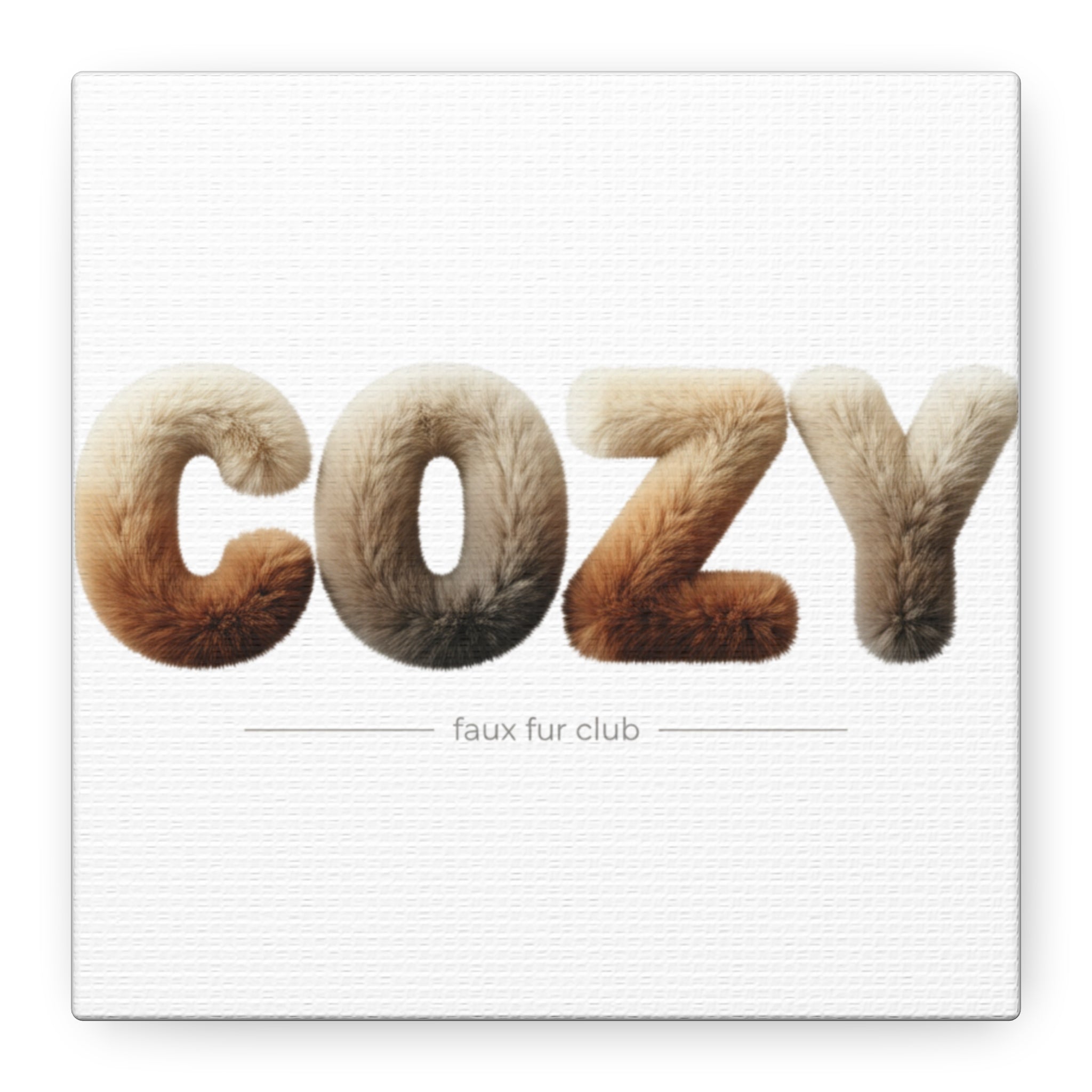 Cozy Faux-Fur Texture Canvas | Stretched Matte Wall Art
