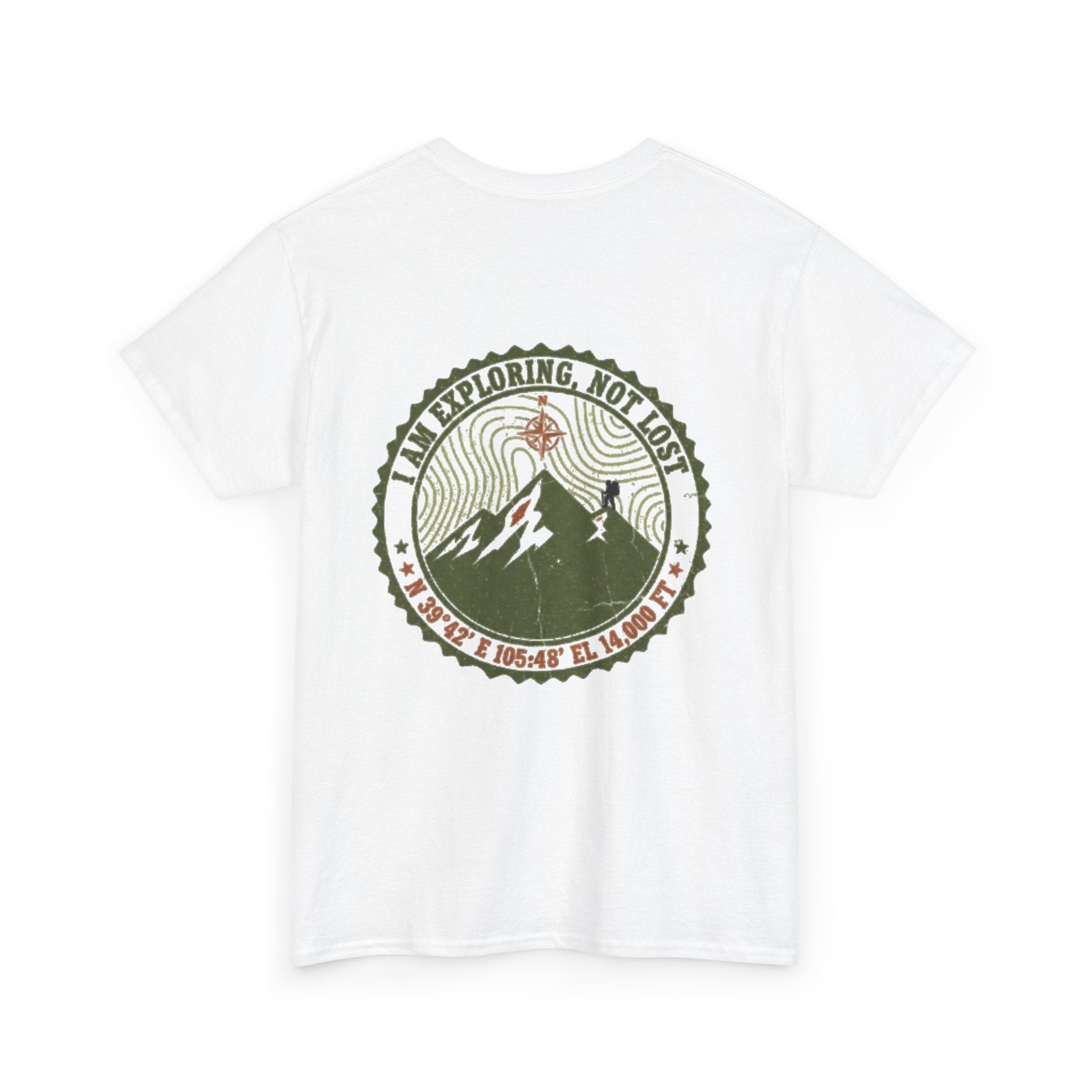 Adventure Mountain Tee – "I Am Exploring, Not Lost" Graphic T-Shirt