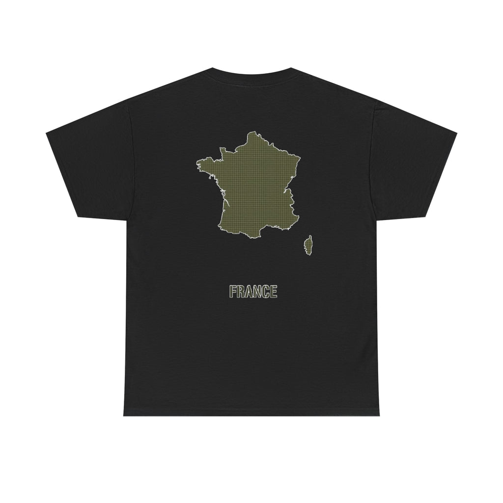 France Map T-Shirt — Minimalist Olive France Map Tee