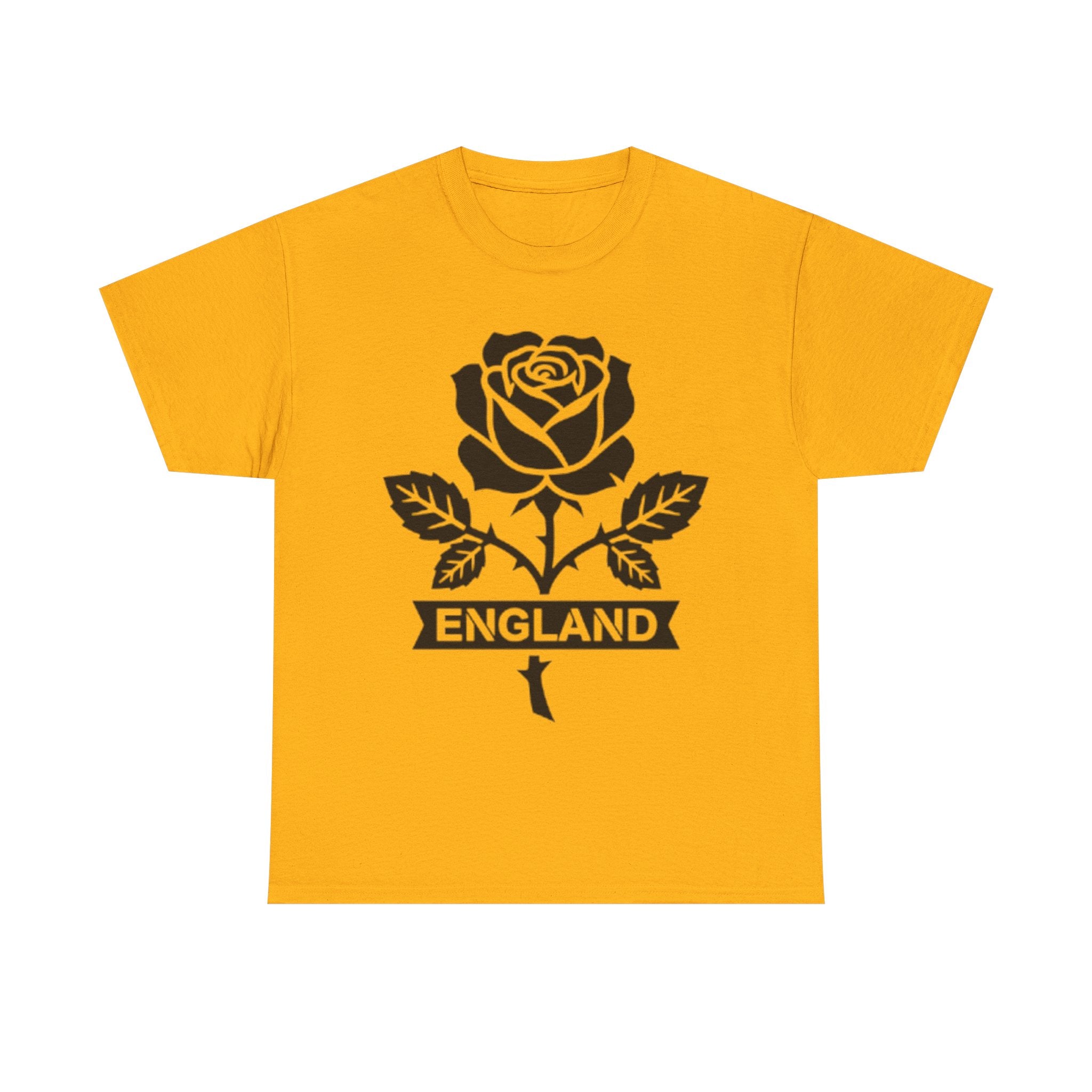 England Rose T-Shirt — Vintage Black Floral England Tee