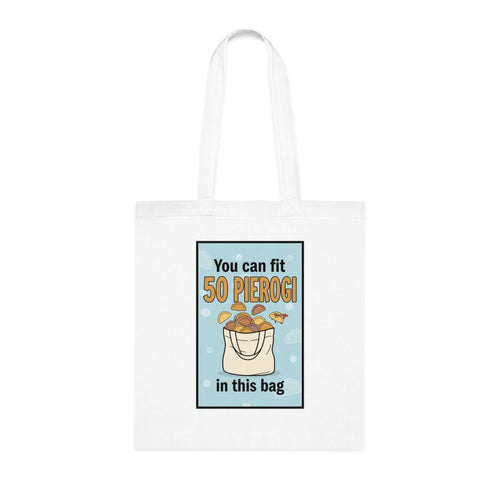 50 Pierogi Tote Bag — Funny Polish Food Cotton Shopper