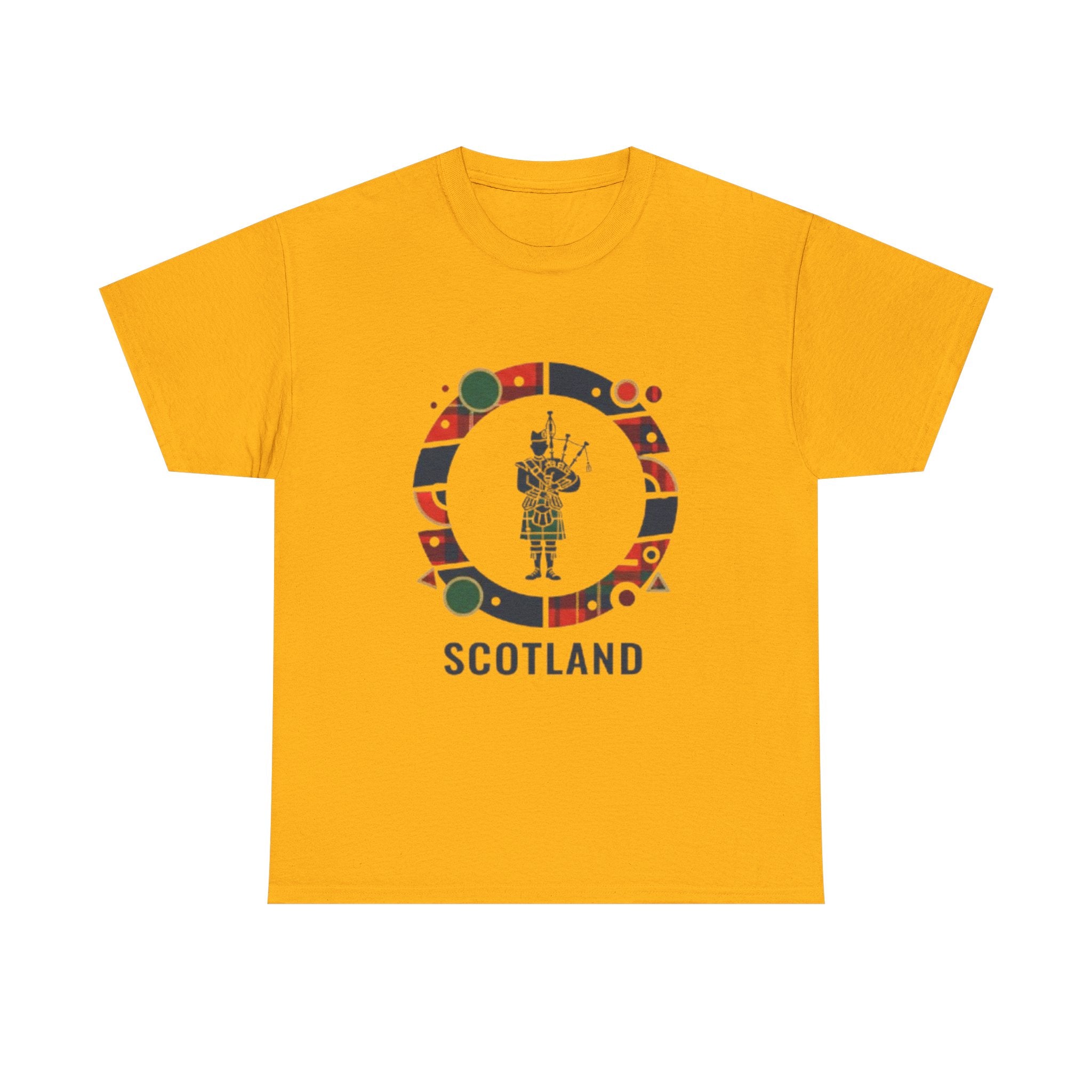 Scotland Bagpiper Graphic T‑Shirt — Scottish Travel Souvenir Tee
