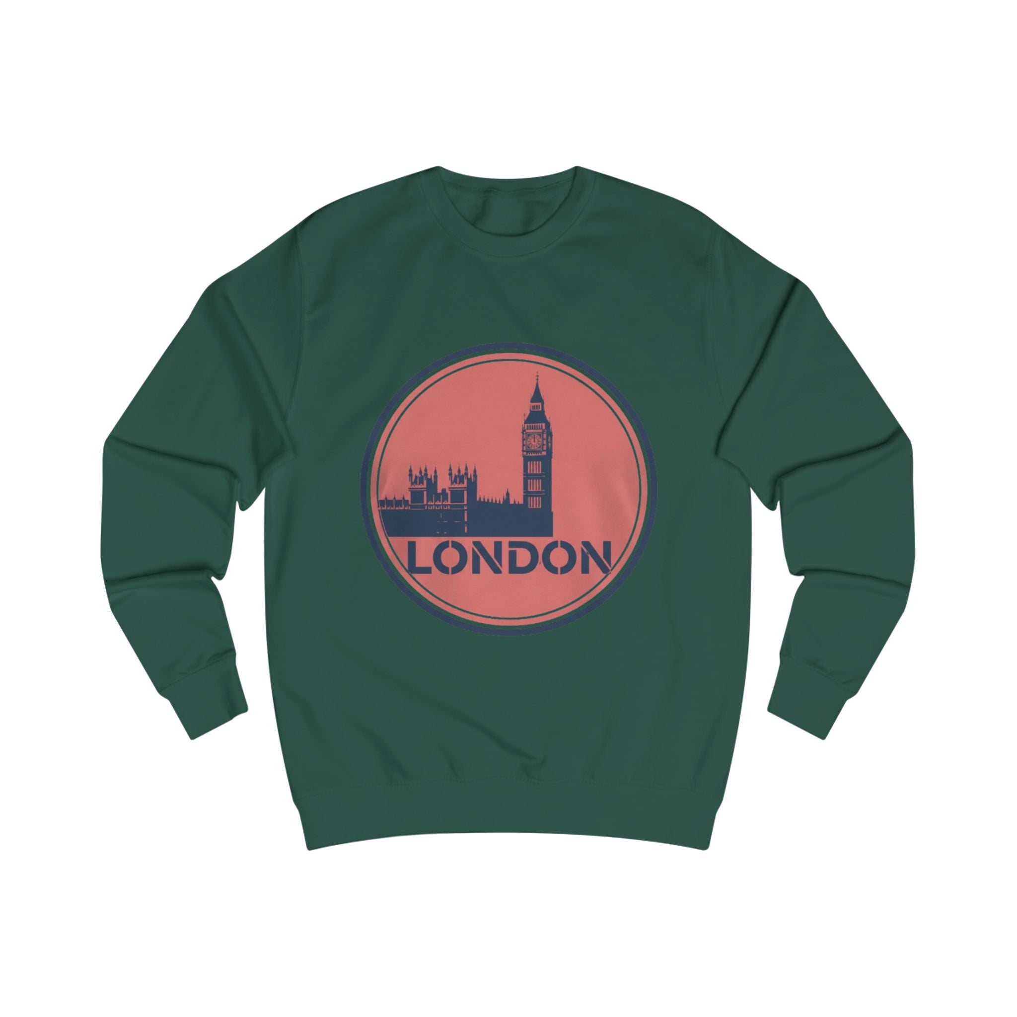 London Skyline Sweatshirt — Vintage Big Ben Circle Logo