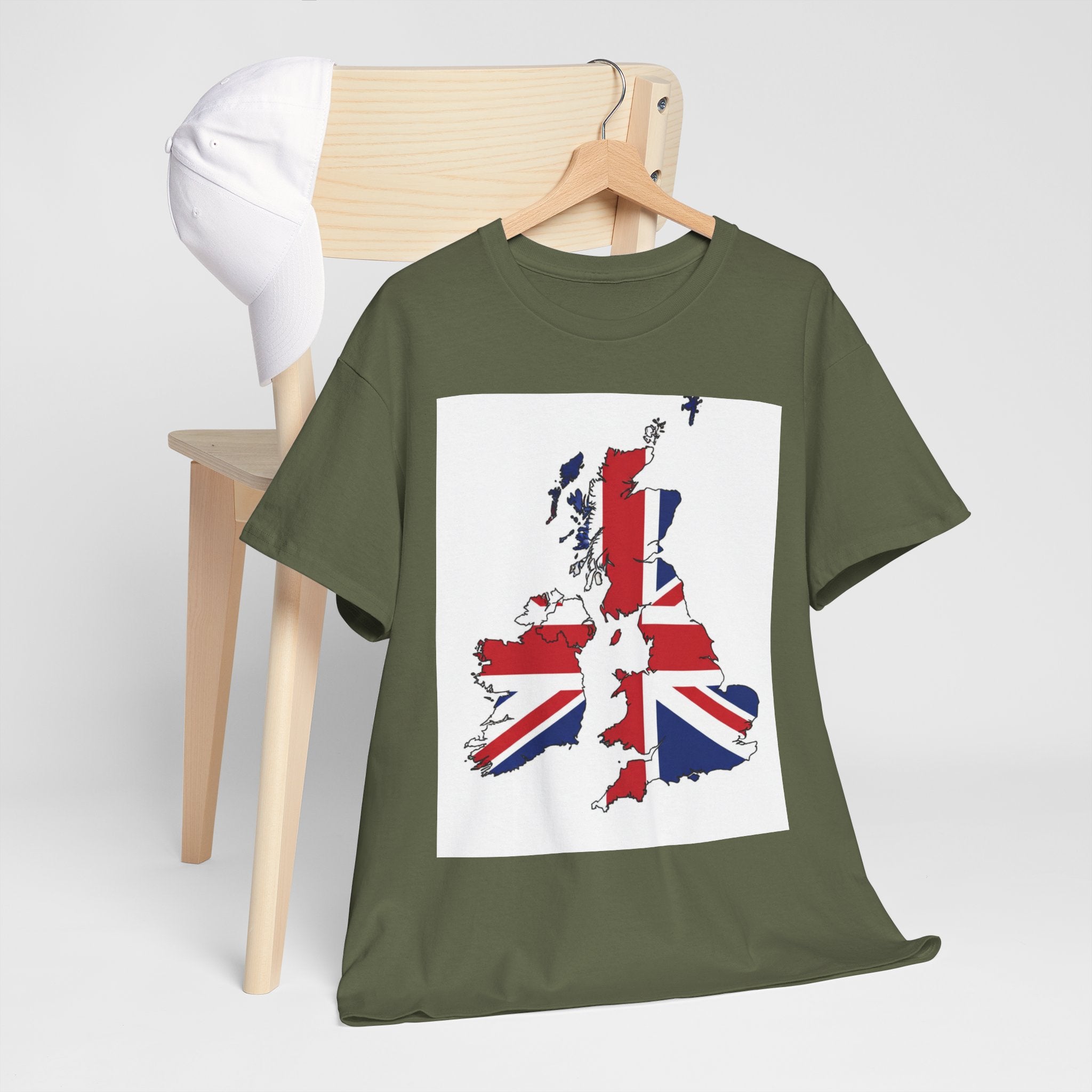 UK Map Flag T-Shirt — British Union Jack Graphic Tee
