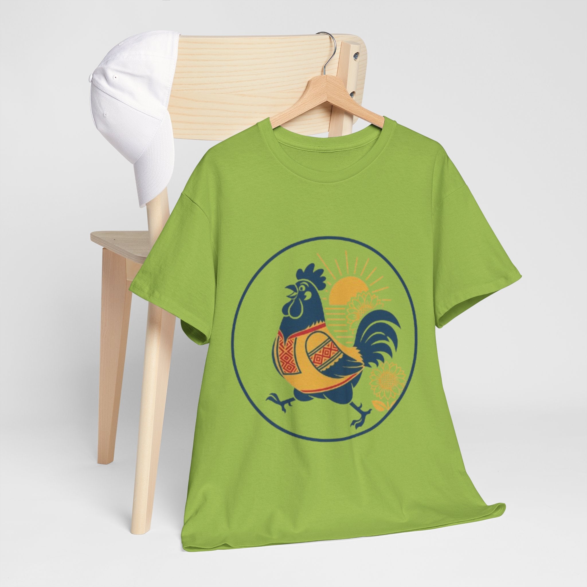 Rooster Sunburst Graphic Tee — Vintage Farmhouse Rooster T-Shirt