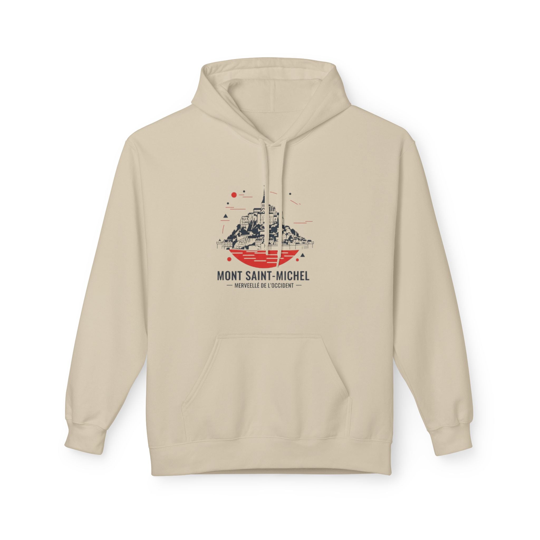 Mont Saint-Michel Graphic Hoodie — French Landmark Travel Sweatshirt