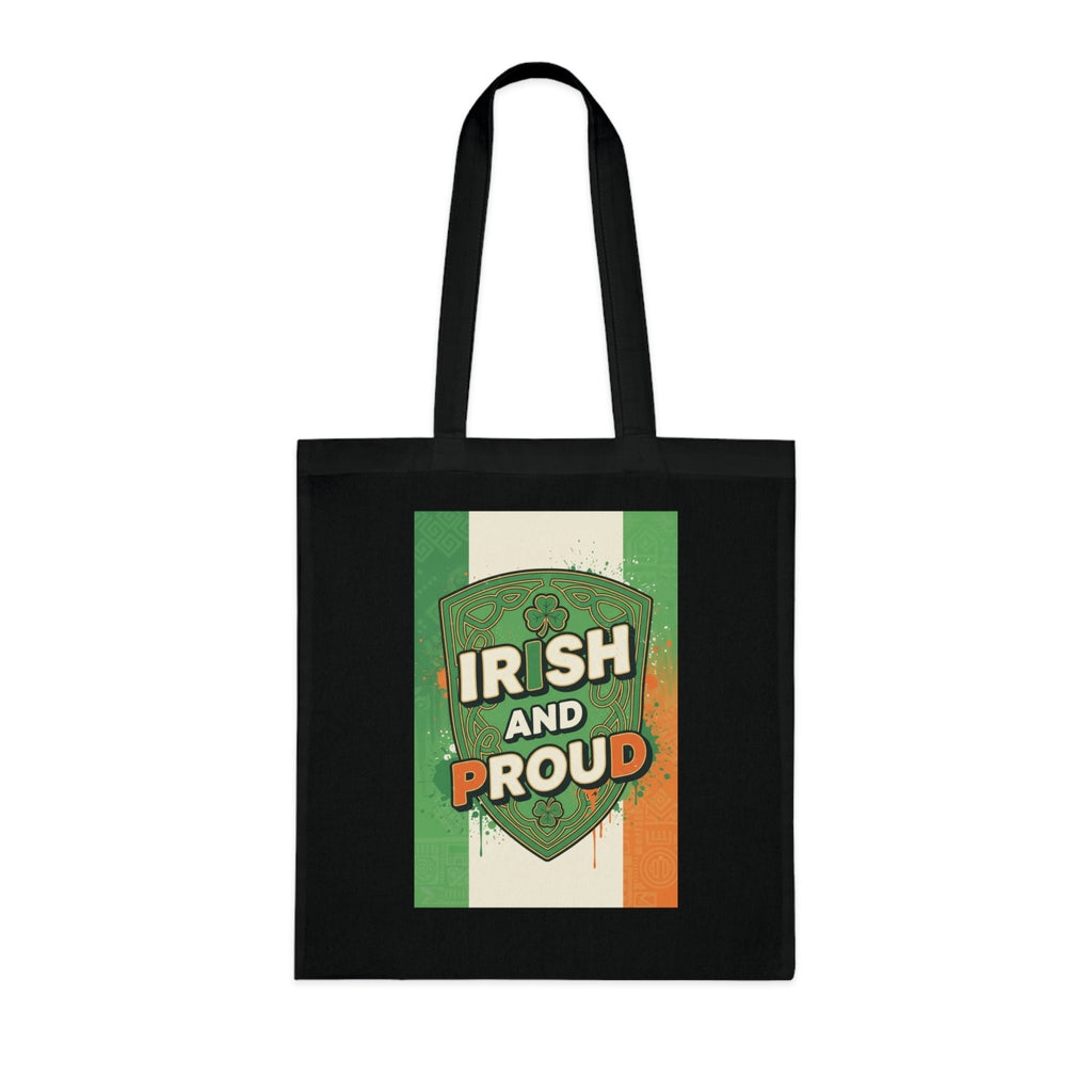 Irish and Proud Cotton Tote — St. Patrick’s Day Irish Flag Shopper