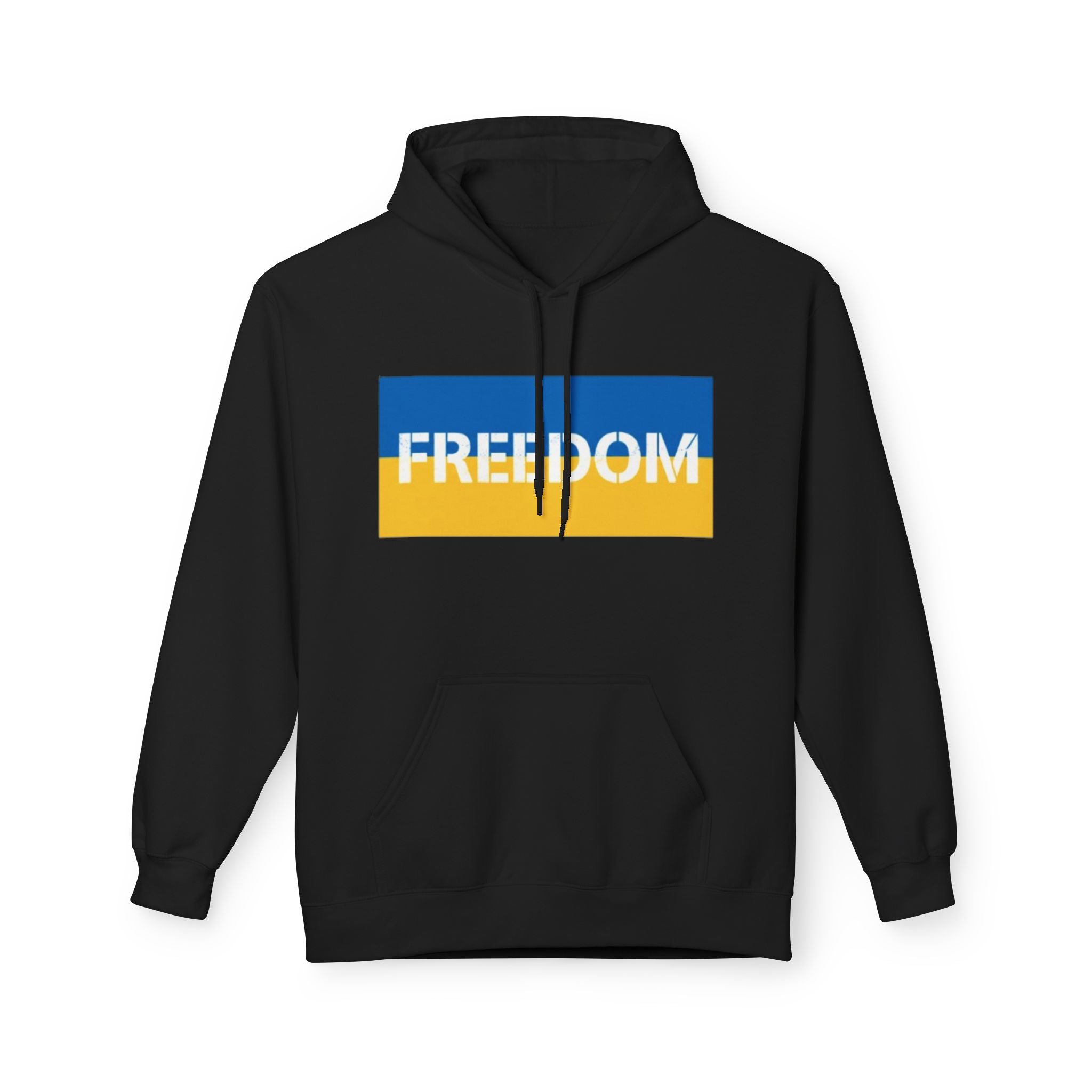 Freedom Flag Hoodie — Blue & Yellow Patriotic Freedom Pullover