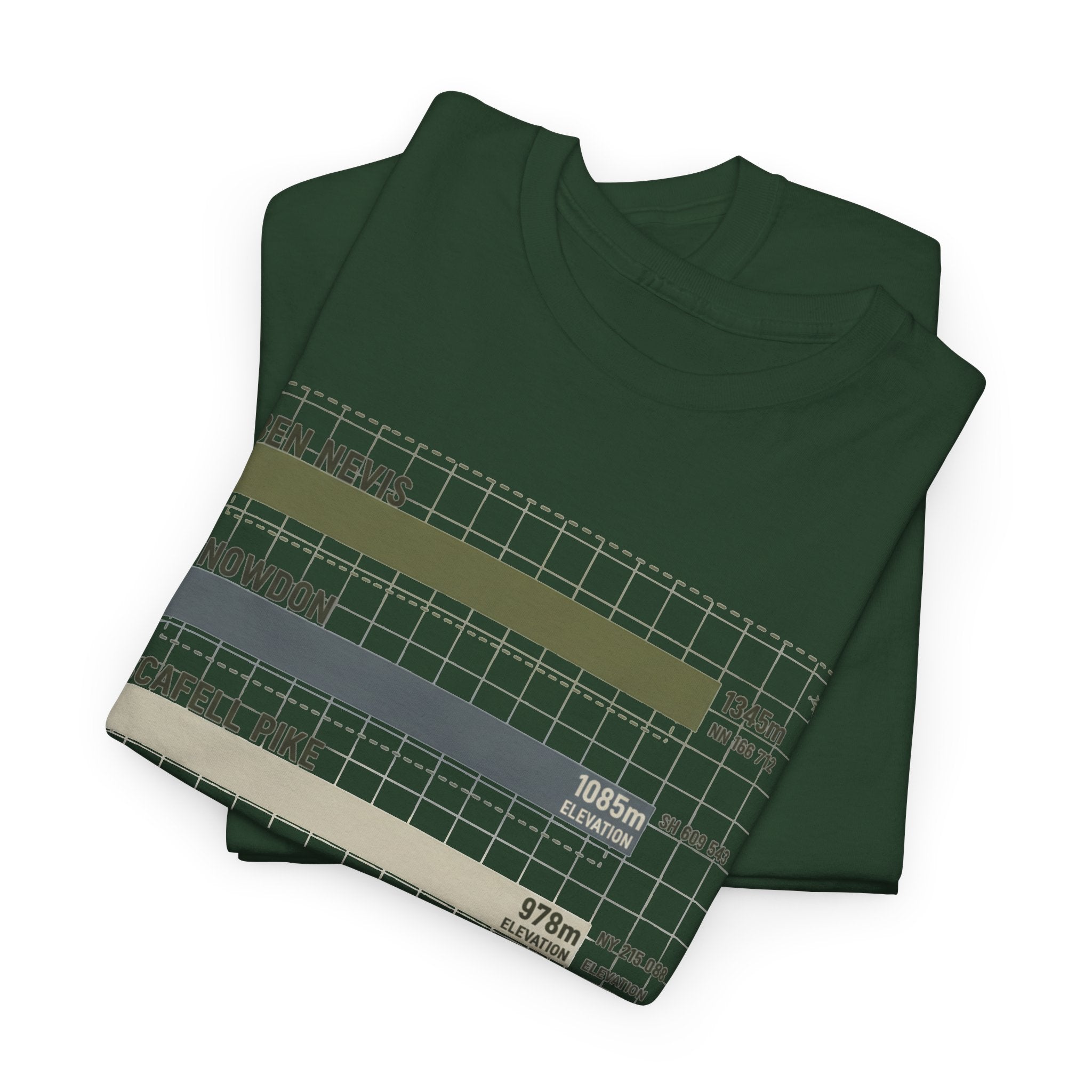 Three Peaks Challenge Graphic T-Shirt — Retro UK Mountain Hiking Tee