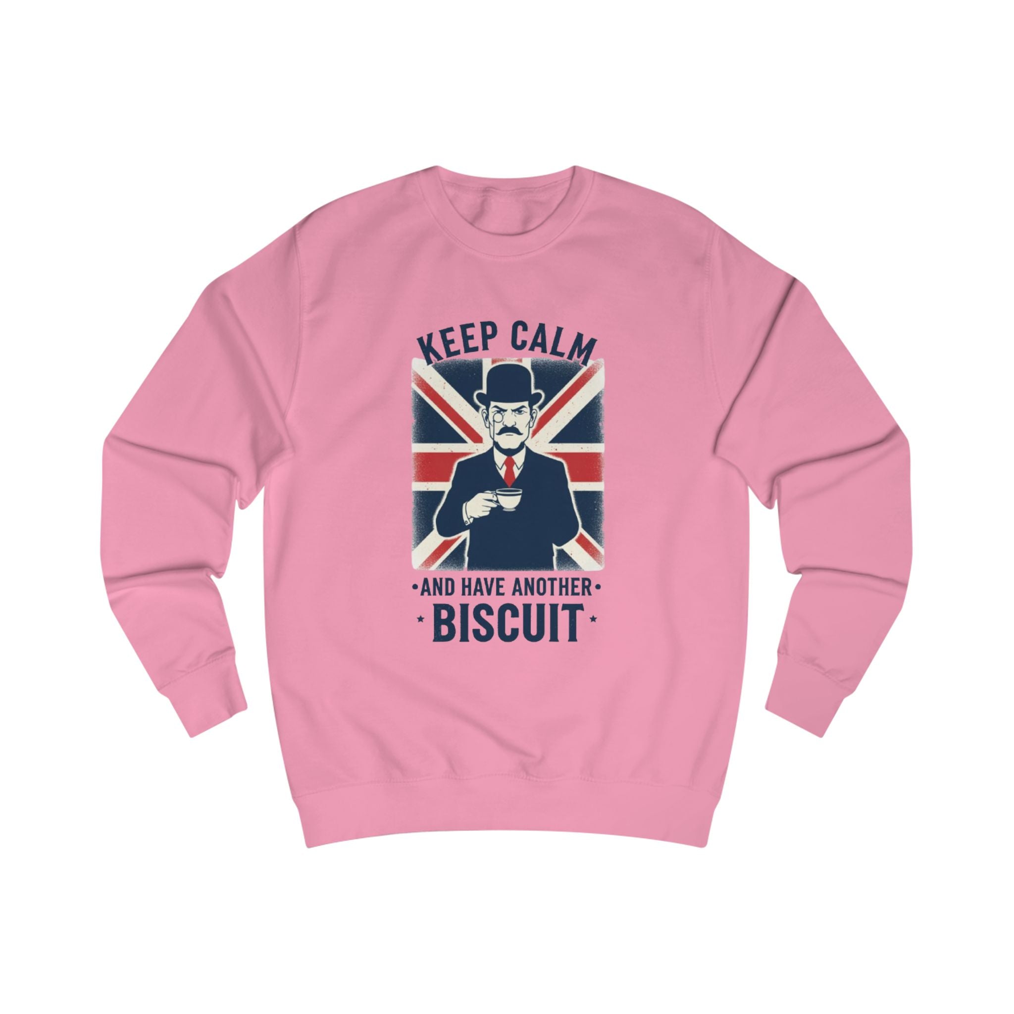 Keep Calm and Have Another Biscuit Sweatshirt — British Tea Time Graphic Sweatshirt