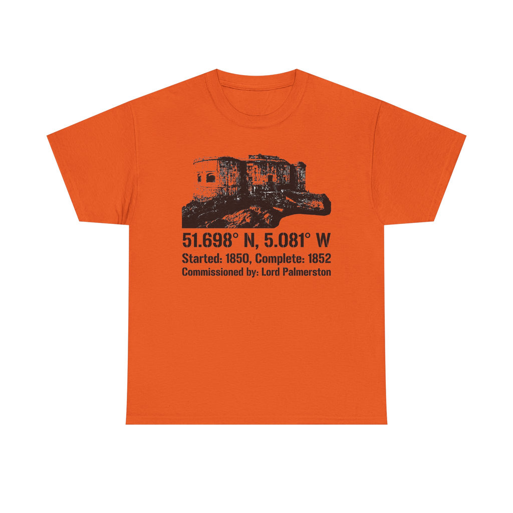 Stack Rock Fort T‑Shirt — Coastal Landmark Graphic Tee