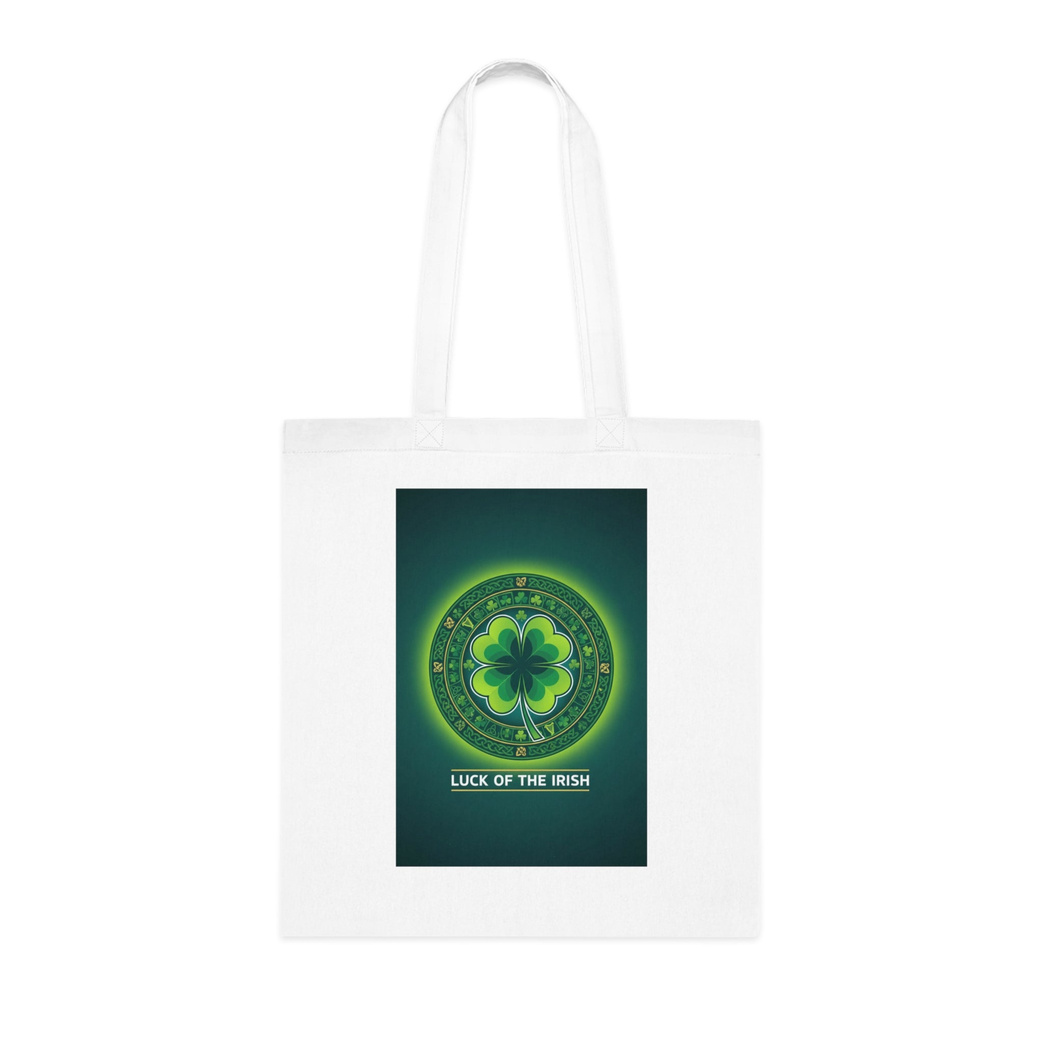 Luck of the Irish Cotton Tote — Shamrock St. Patrick’s Day Market Bag