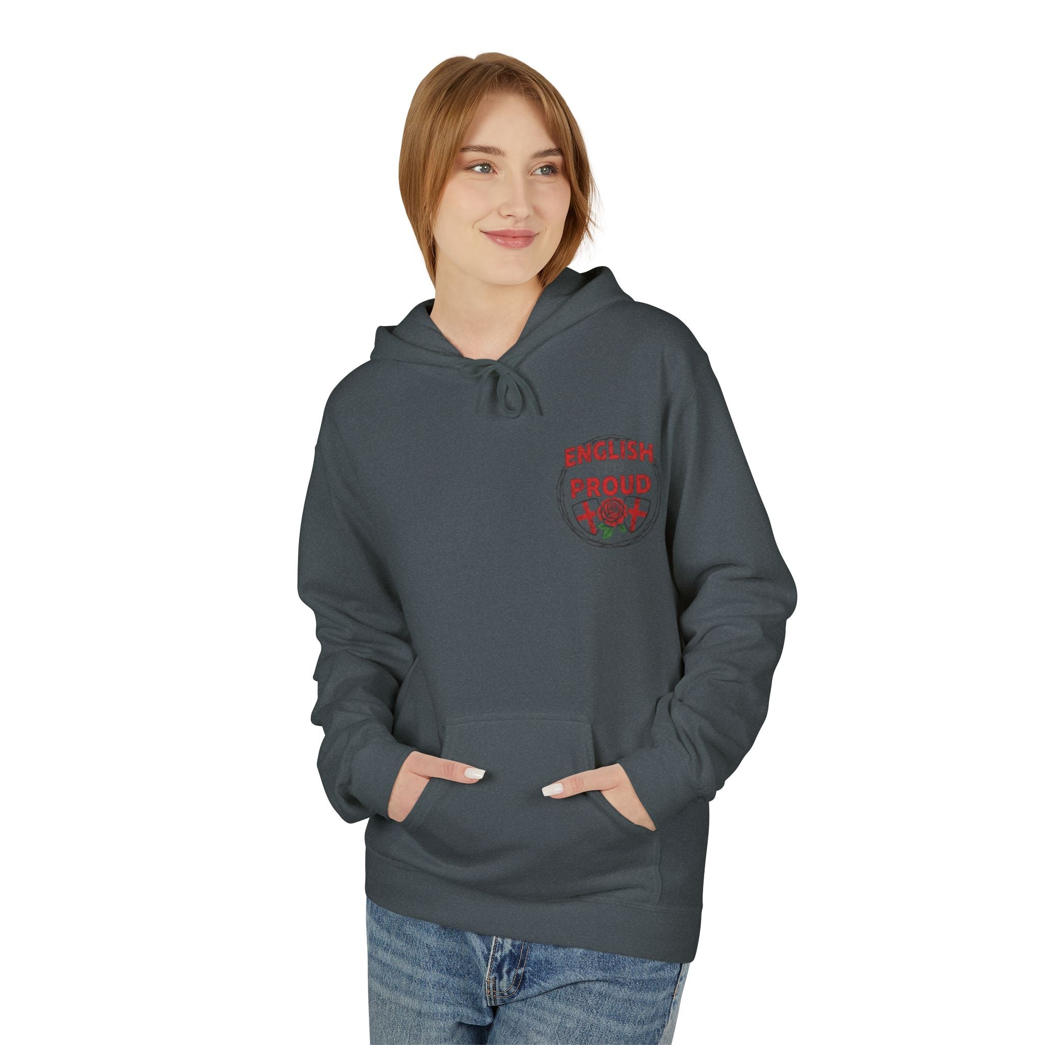 England Rose Hoodie – Classic Red Rose Emblem Sweatshirt