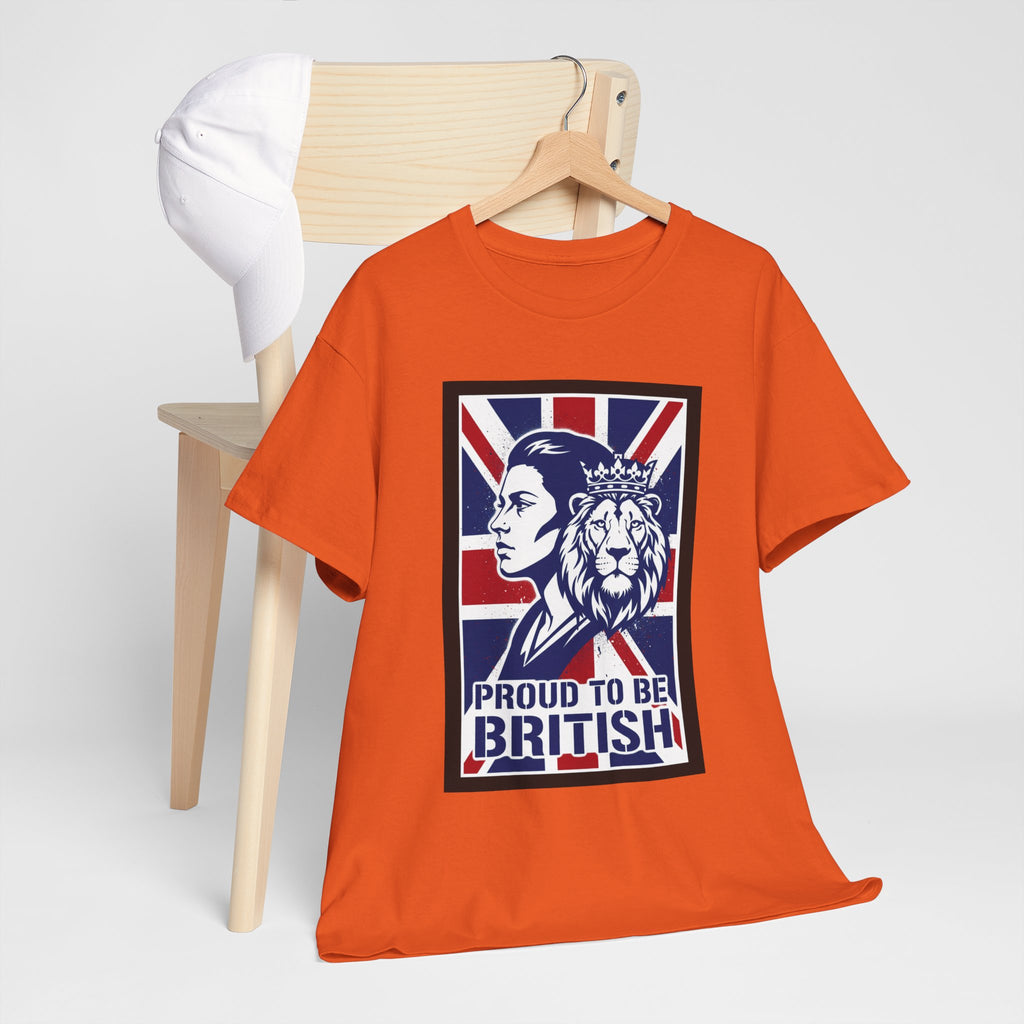 Proud to Be British T-Shirt – Union Jack Lion Graphic Tee